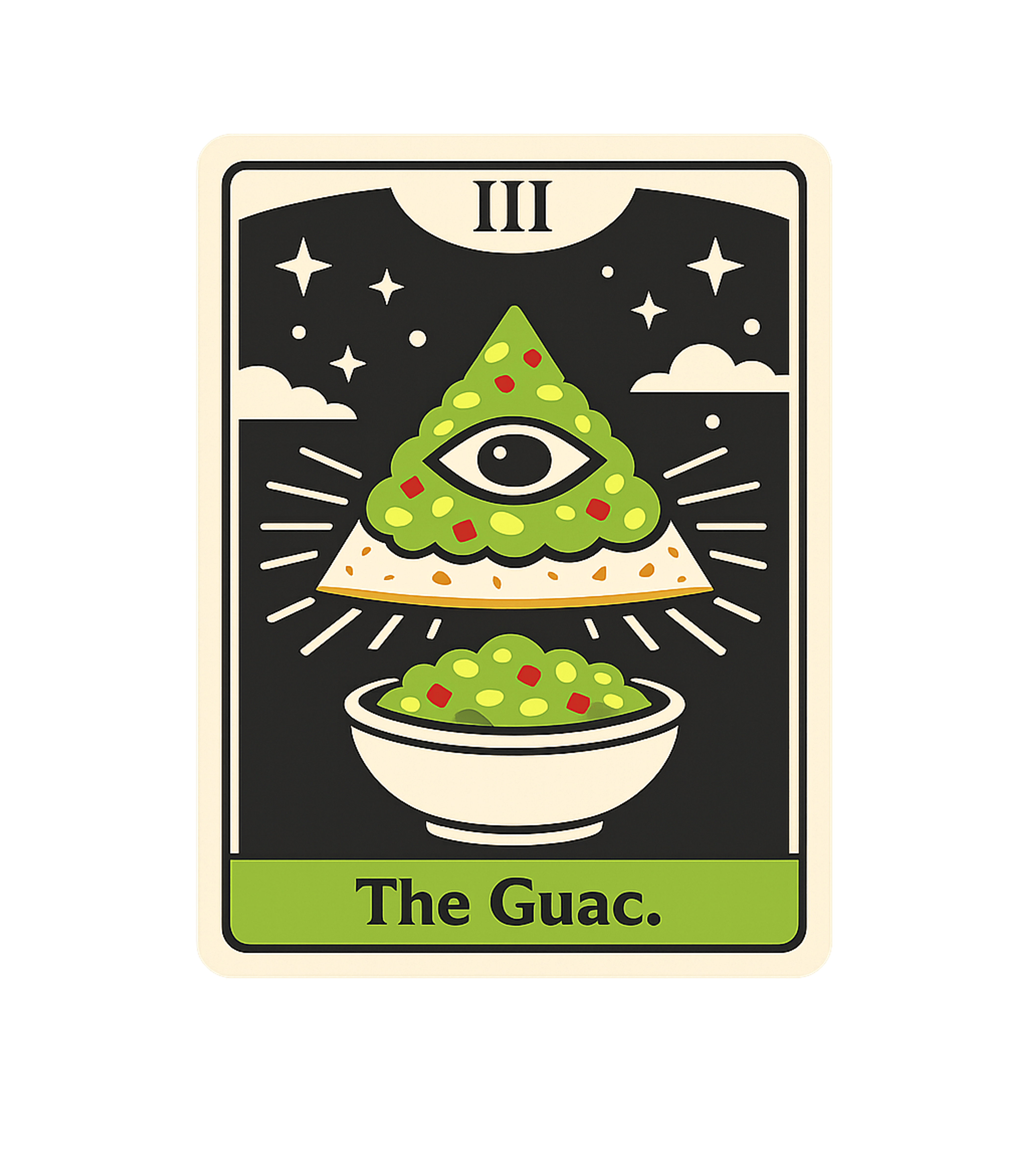 All-Seeing Guac Tarot Card