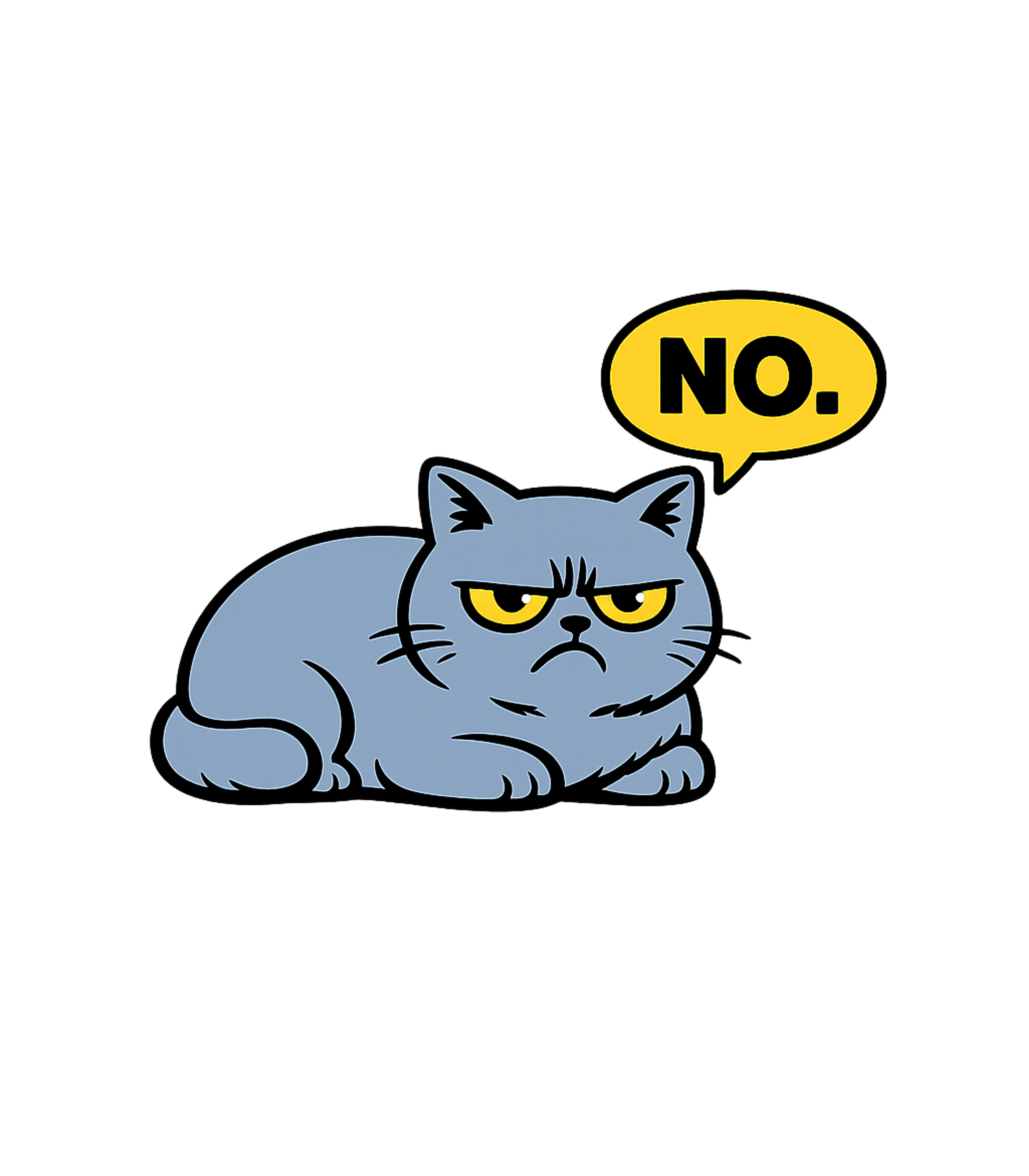 Angry Cat Says No