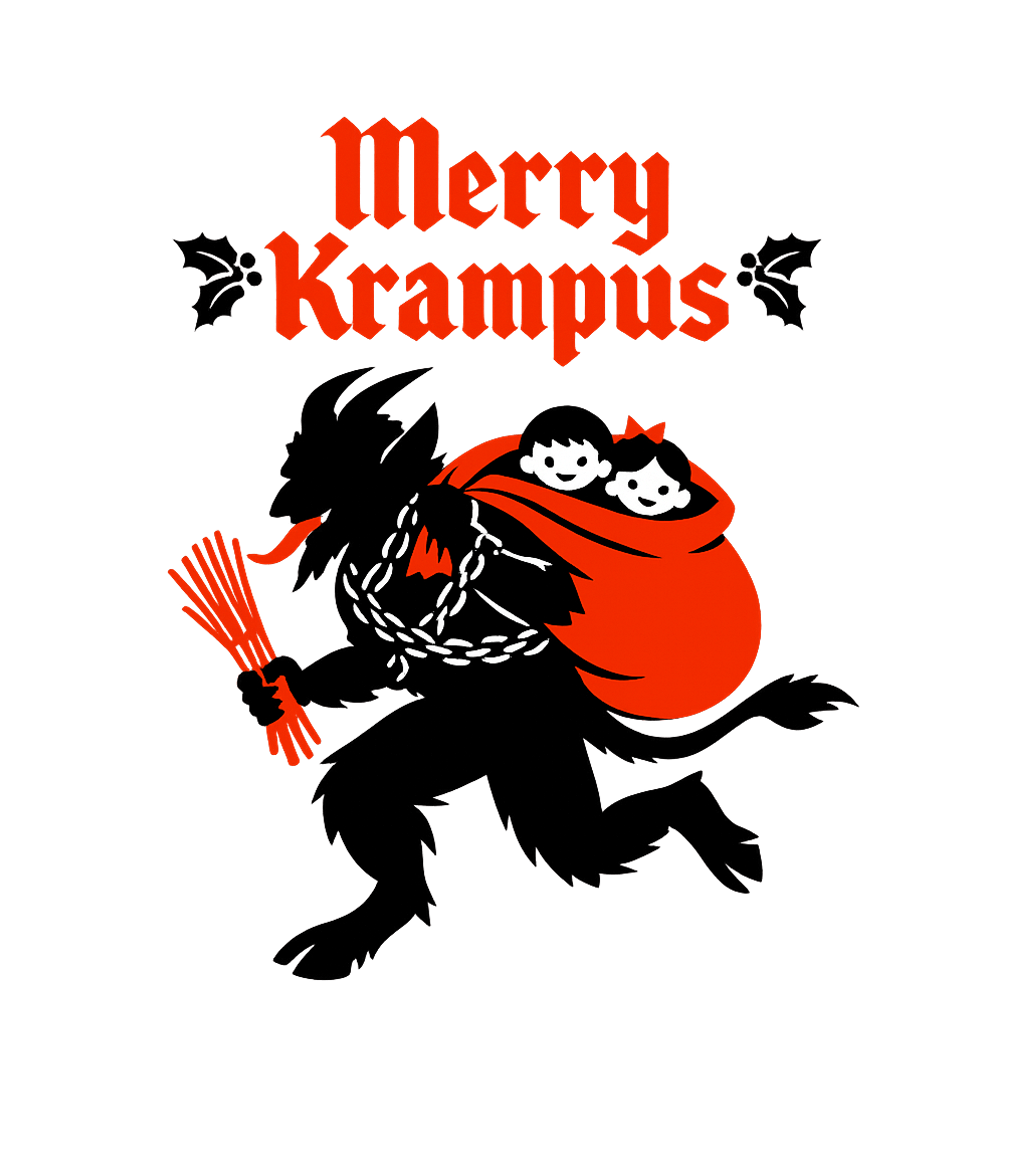 Merry Krampus Women's V-Neck Tee