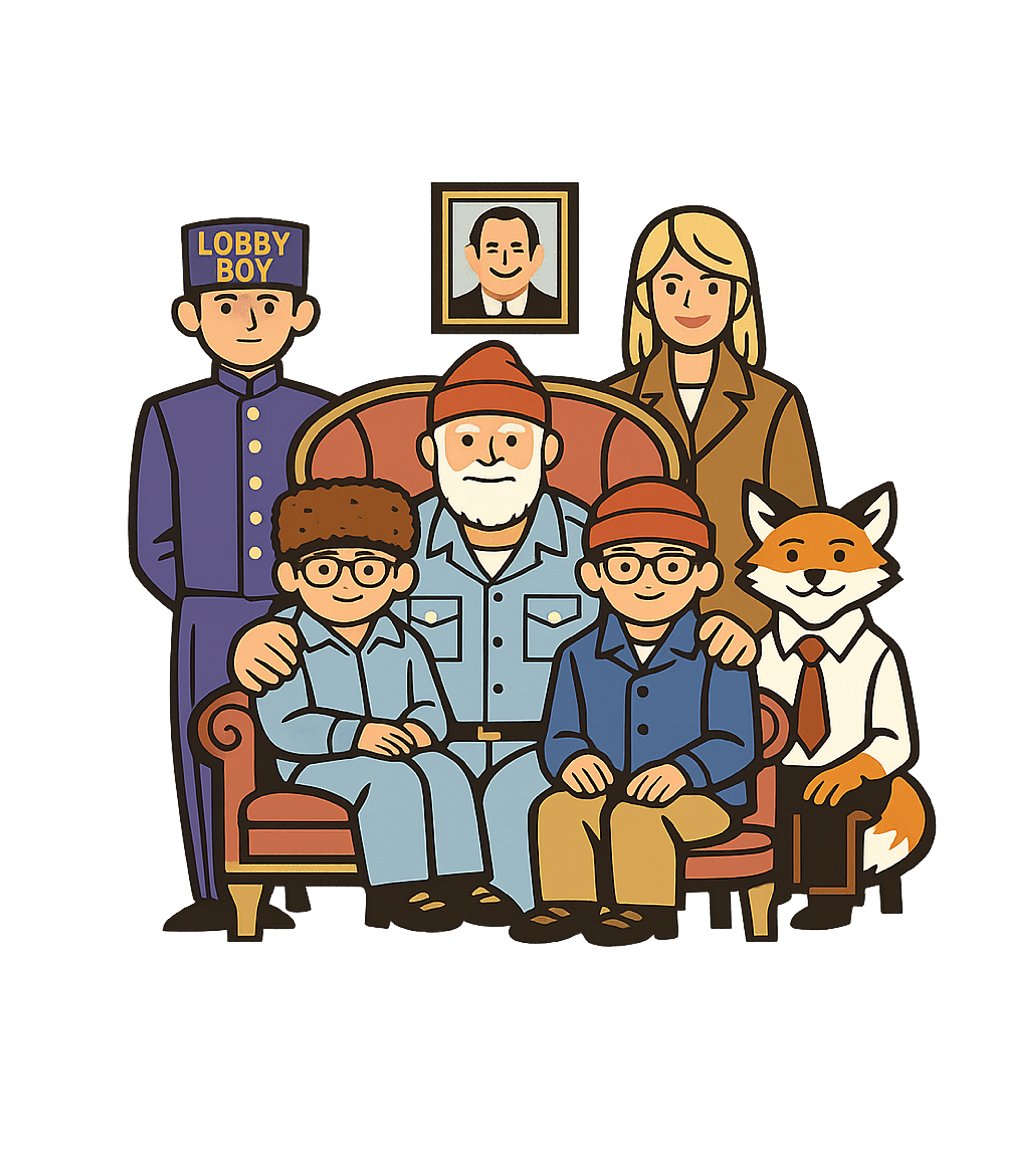 Wes Anderson Family Portrait