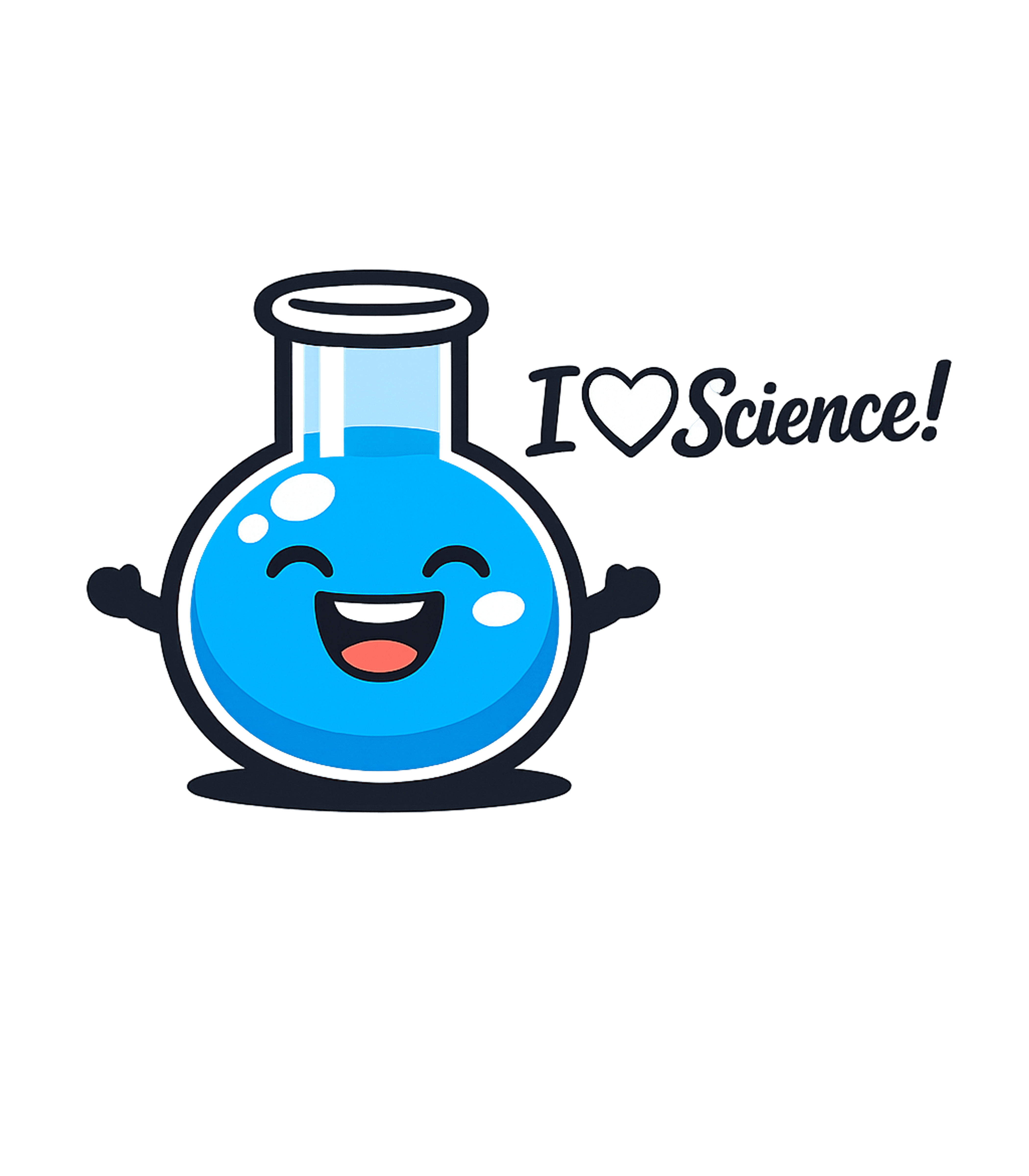 I Love Science Flask