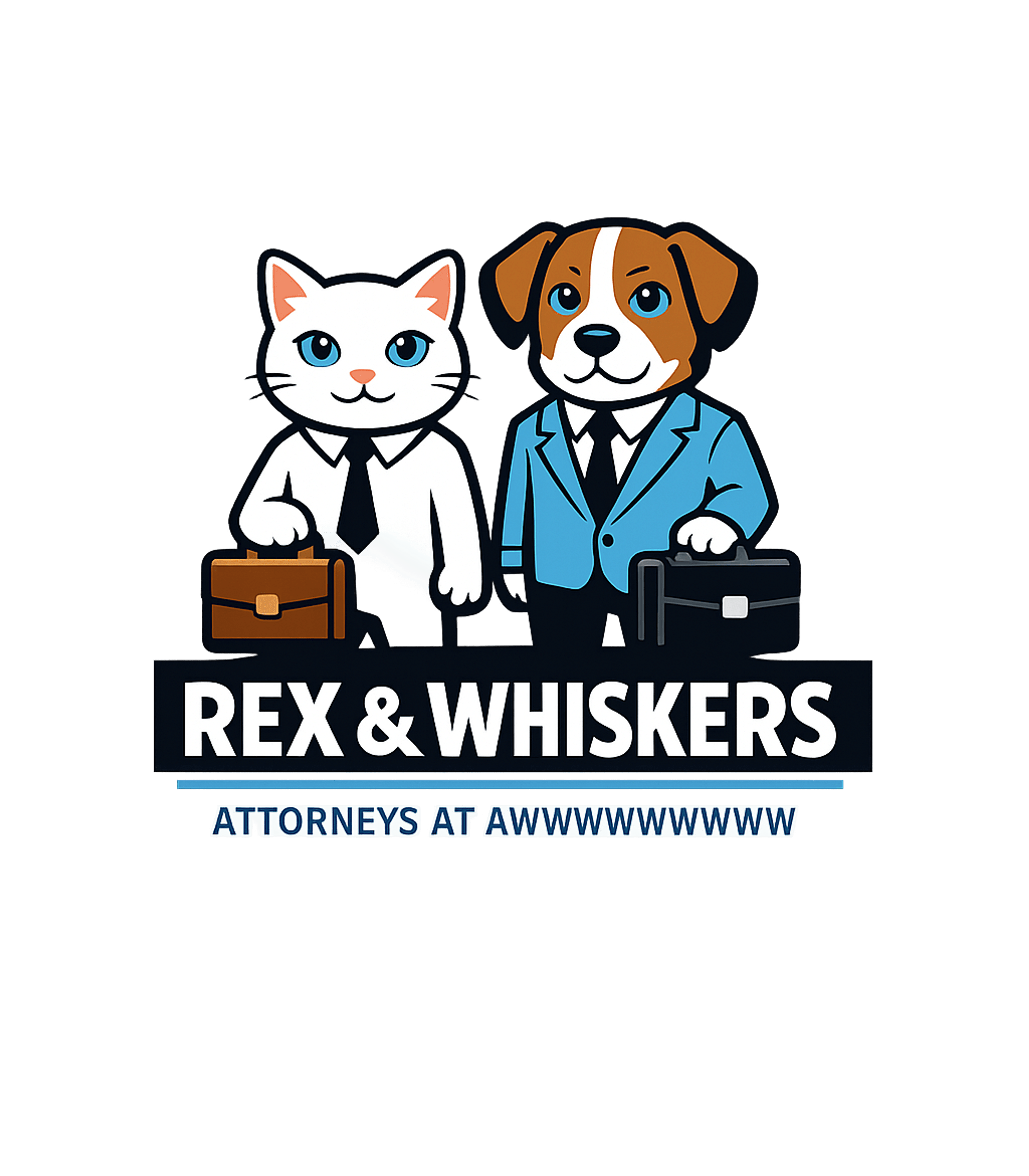 Rex and Whiskers Attorneys Women's V-Neck Tee