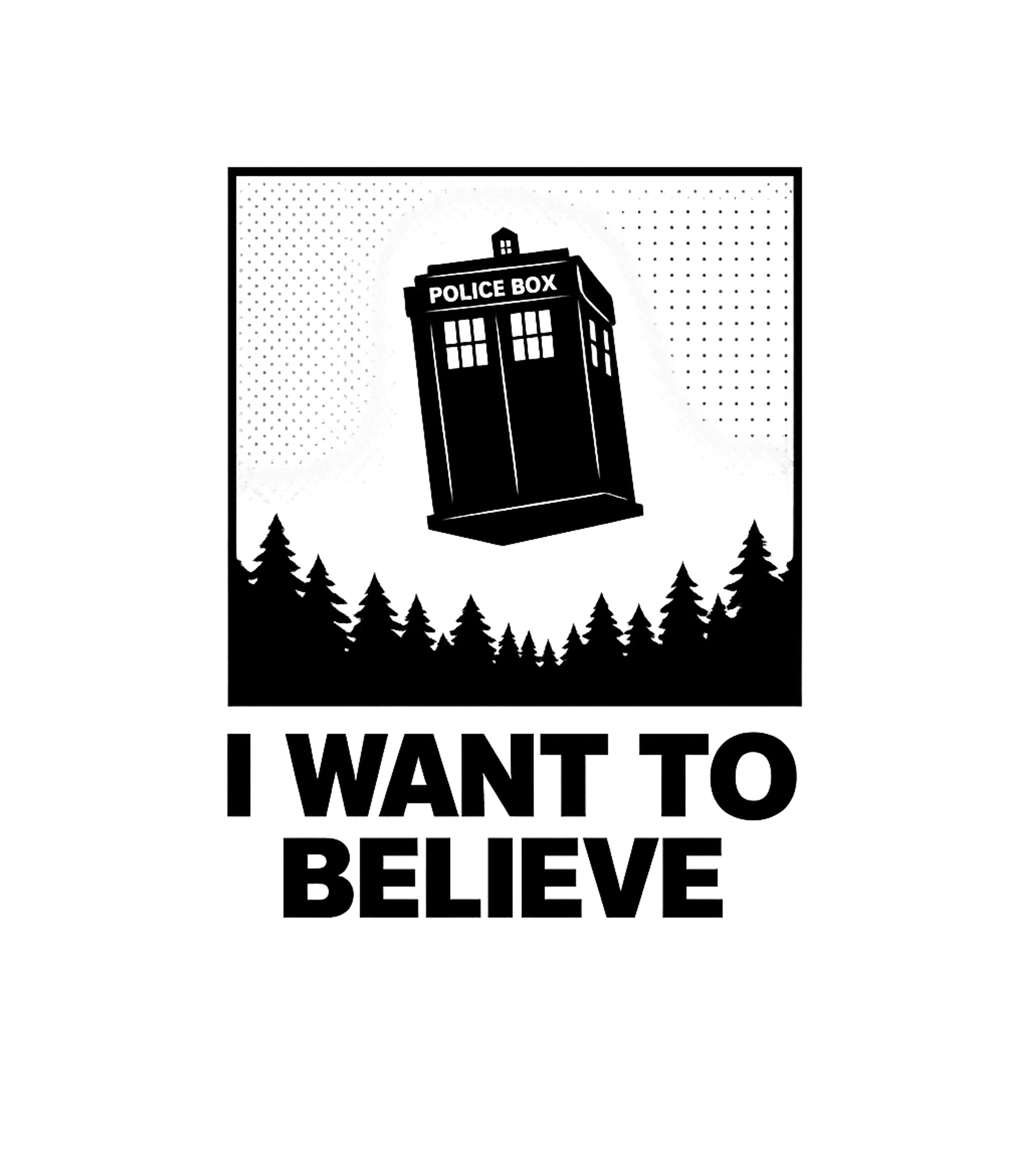 I Want To Believe Tardis Women's V-Neck Tee