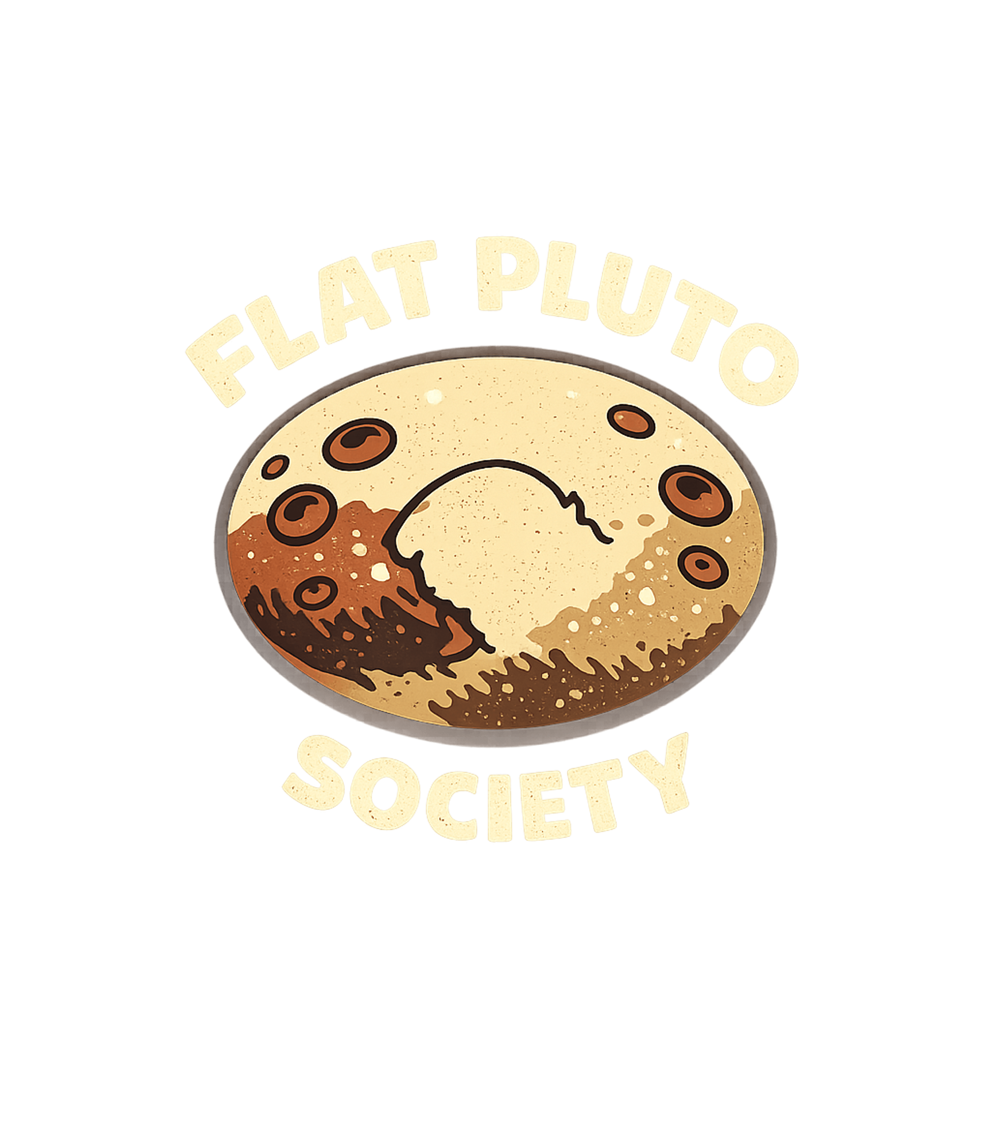 Flat Pluto Society Funny