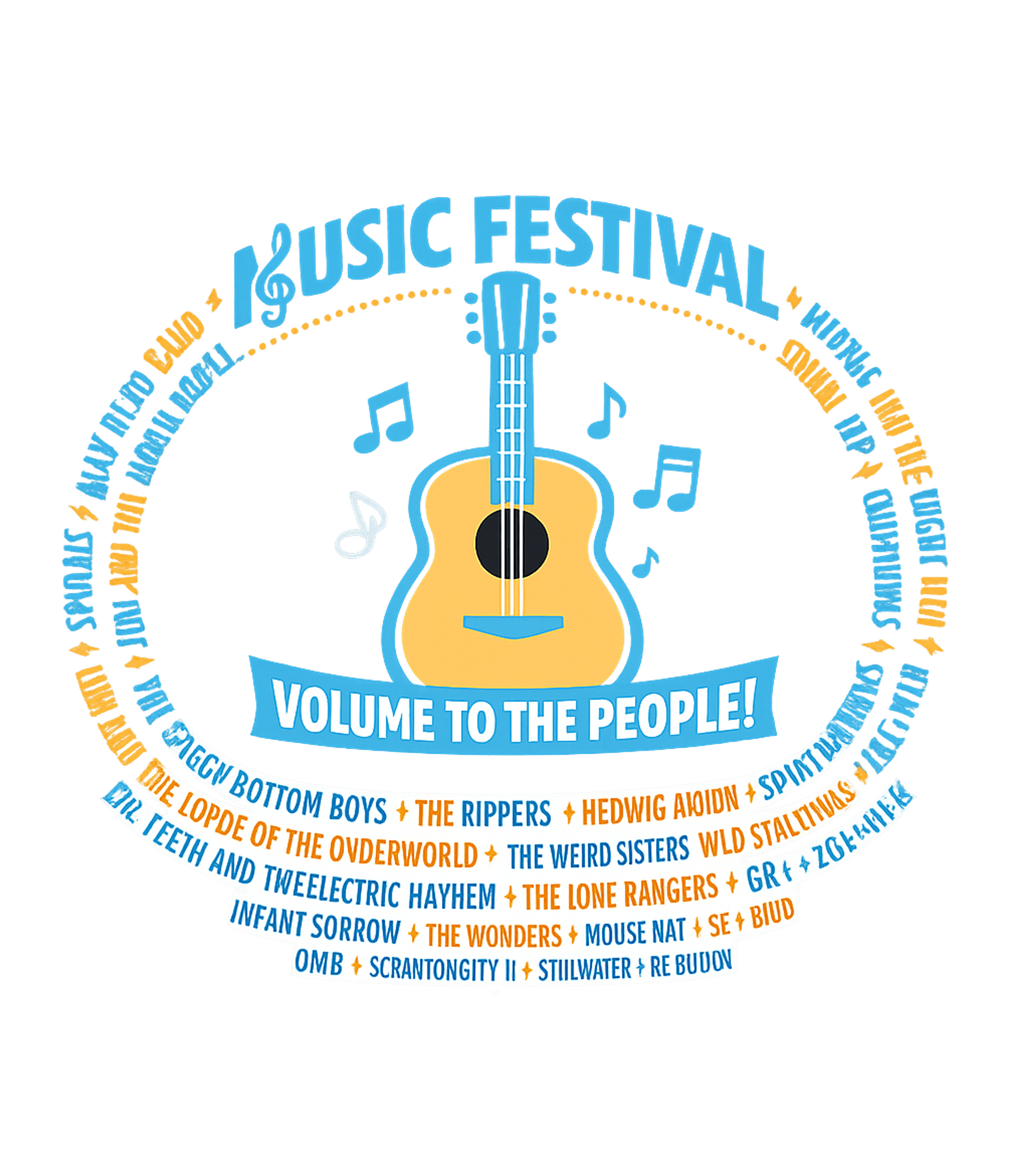 Music Festival Women's V-Neck Tee