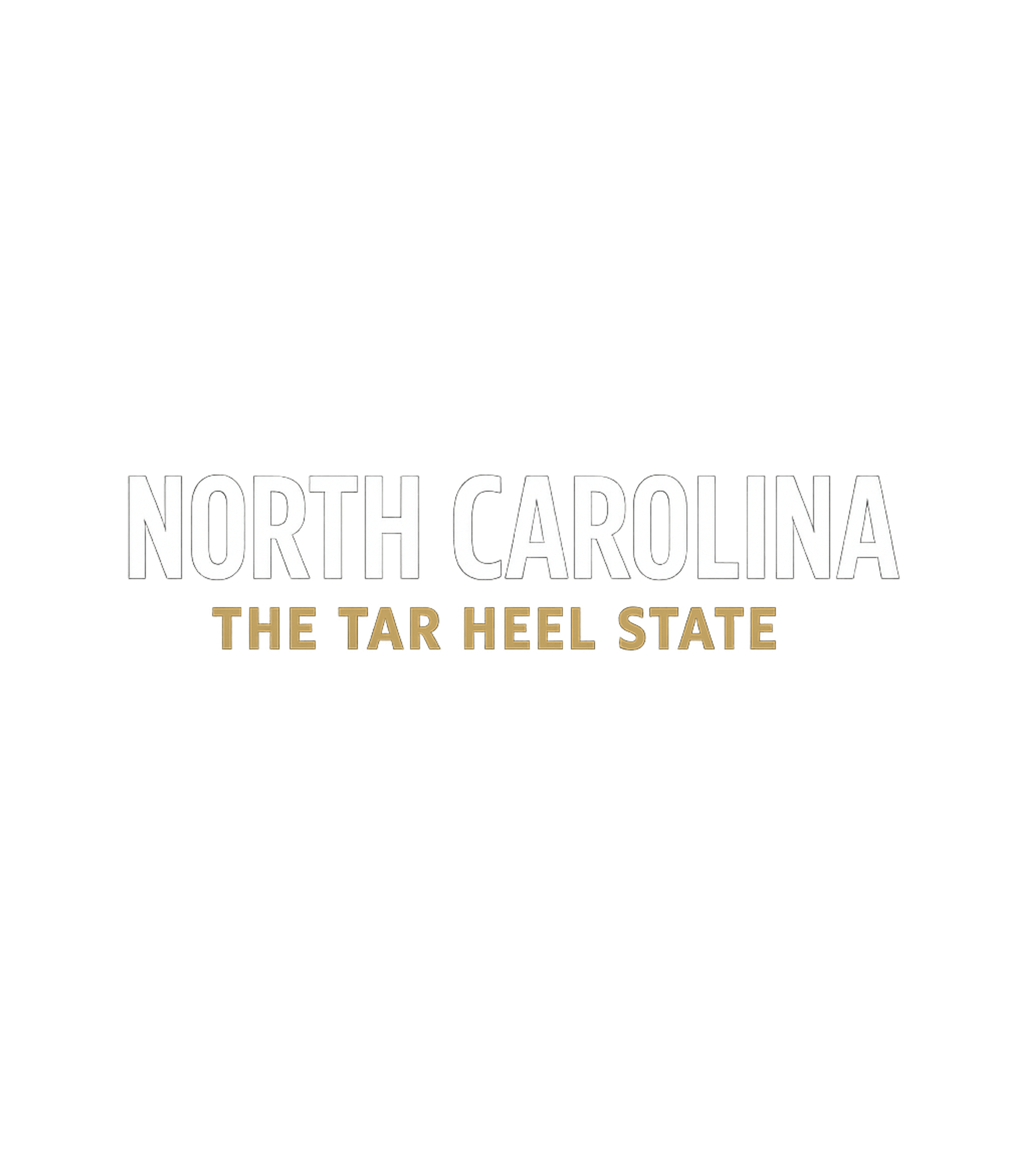 North Carolina White and Gold Basic T-Shirt