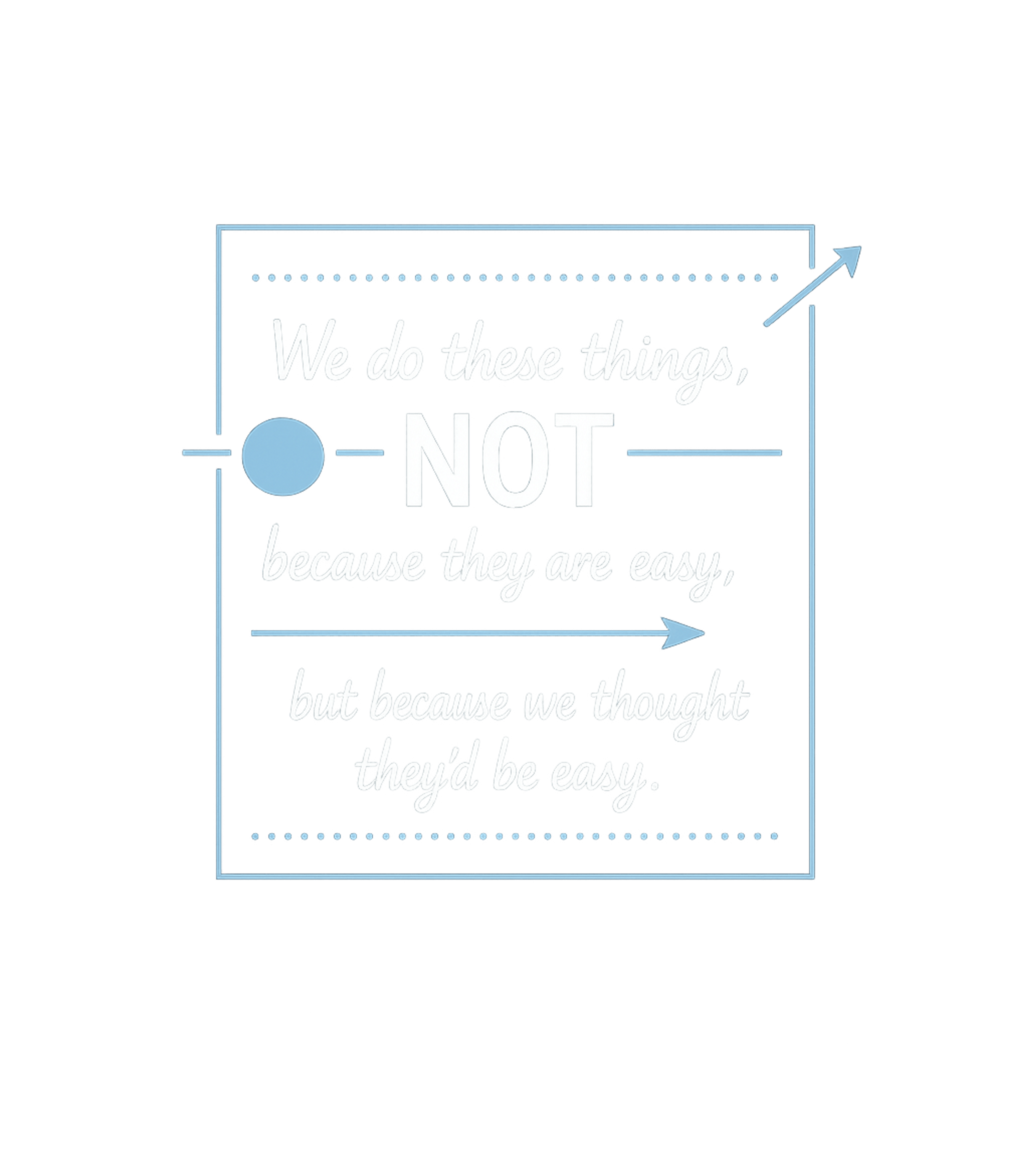 We Do These Things Not Because They Are Easy Women's V-Neck Tee