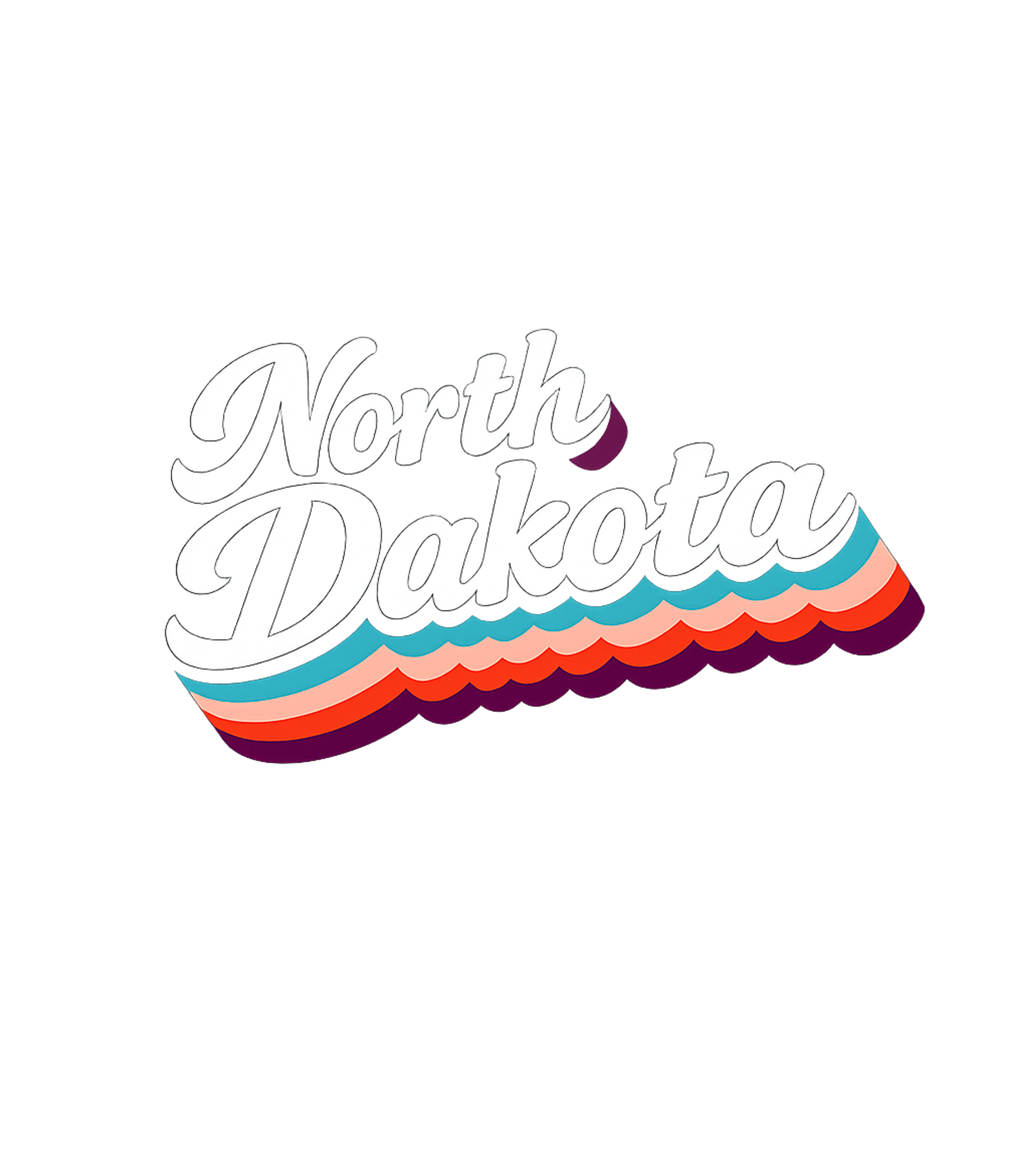 North Dakota Retro Candy Vibes Basic T-Shirt