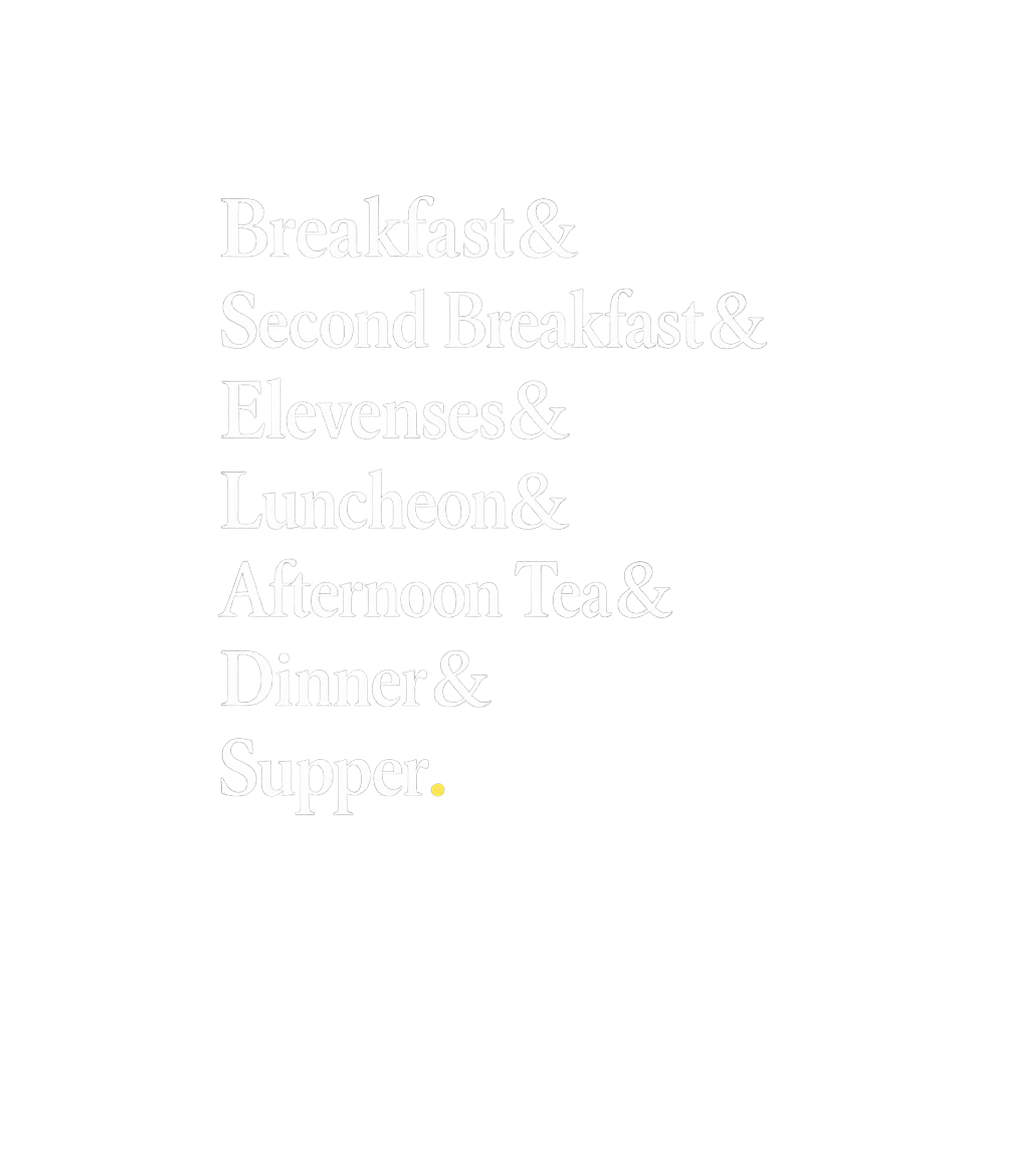 Hobbit Meal Schedule