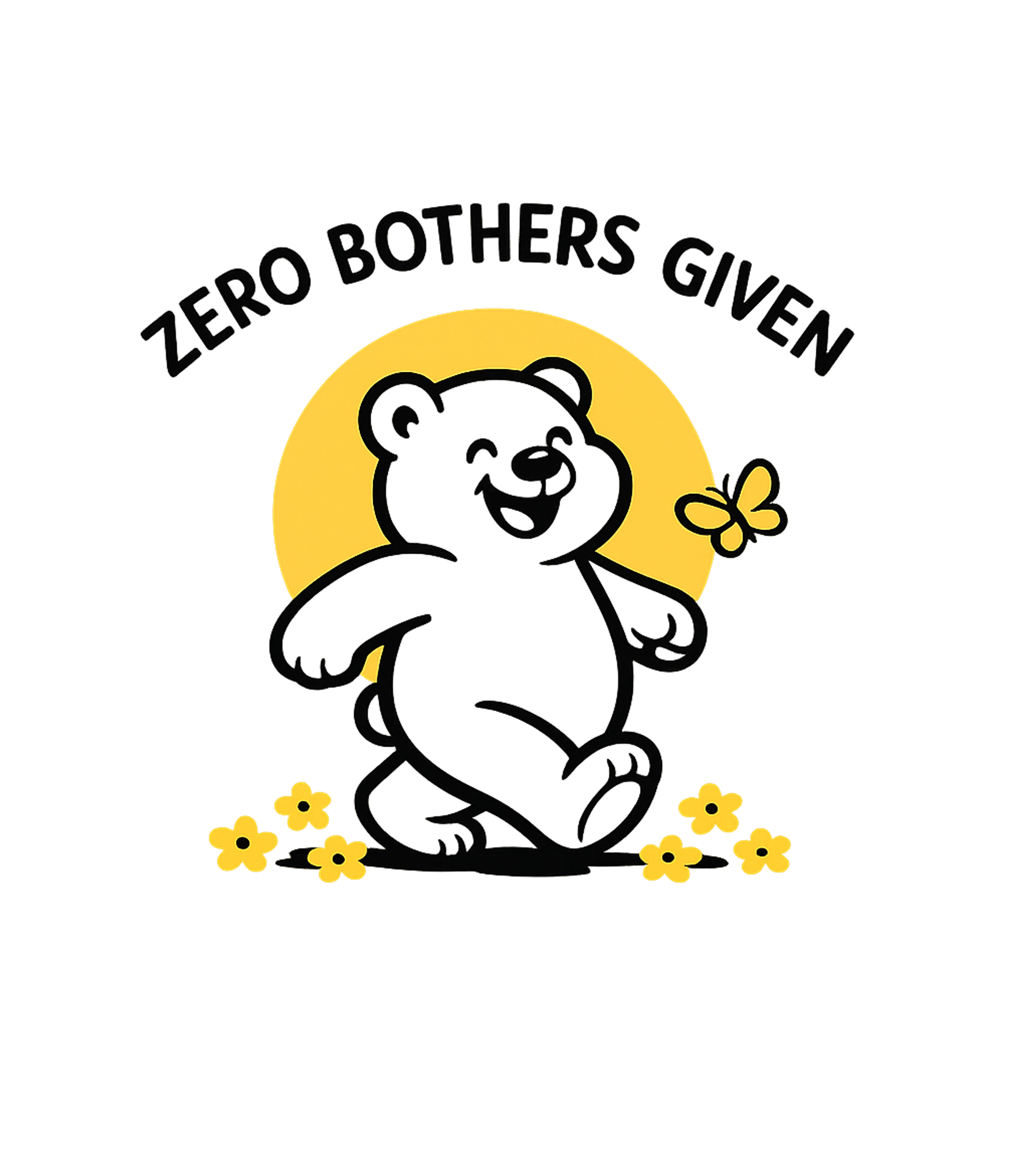 Zero Bothers Given Women's V-Neck Tee