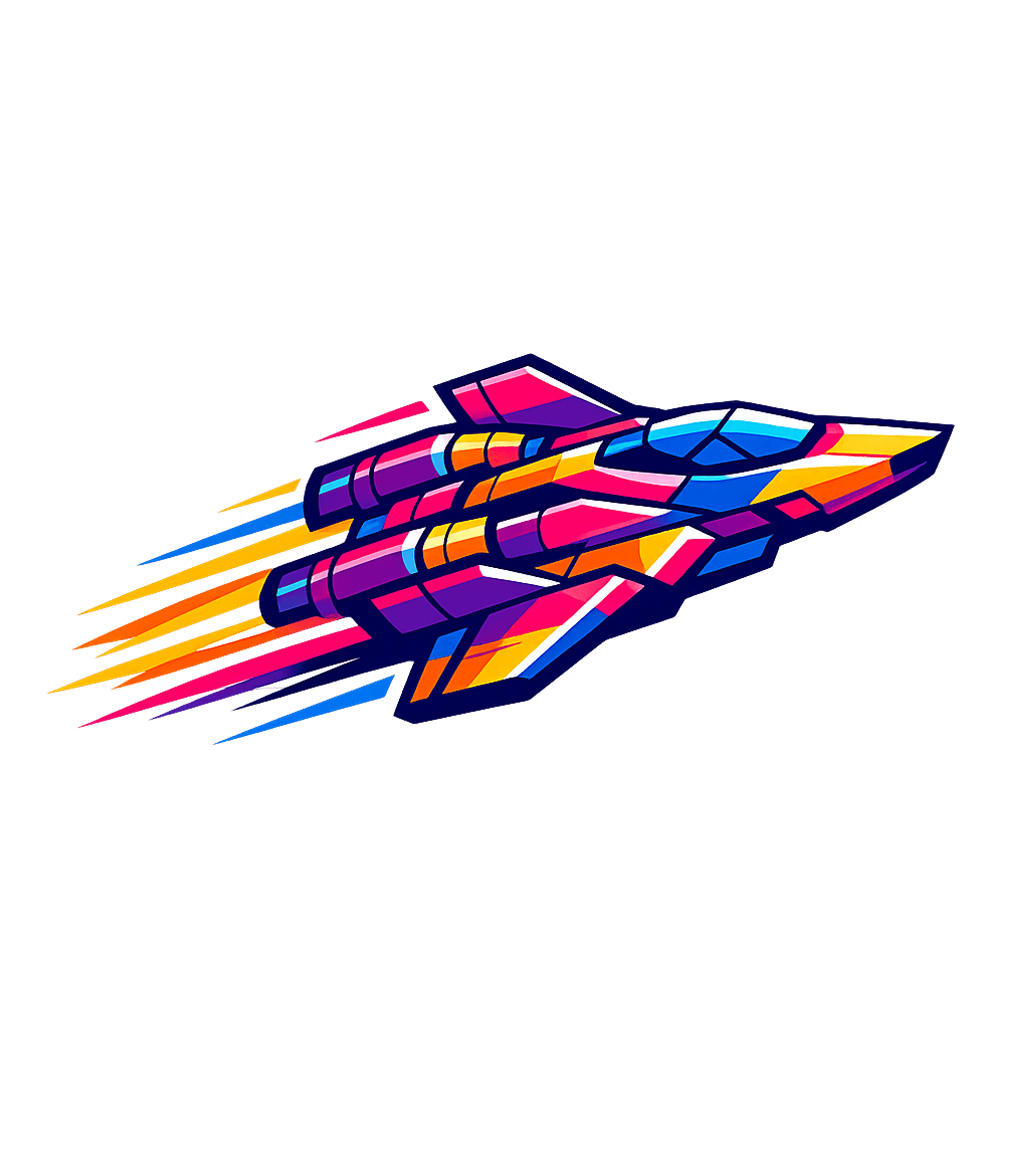 Vibrant Retro Space Jet