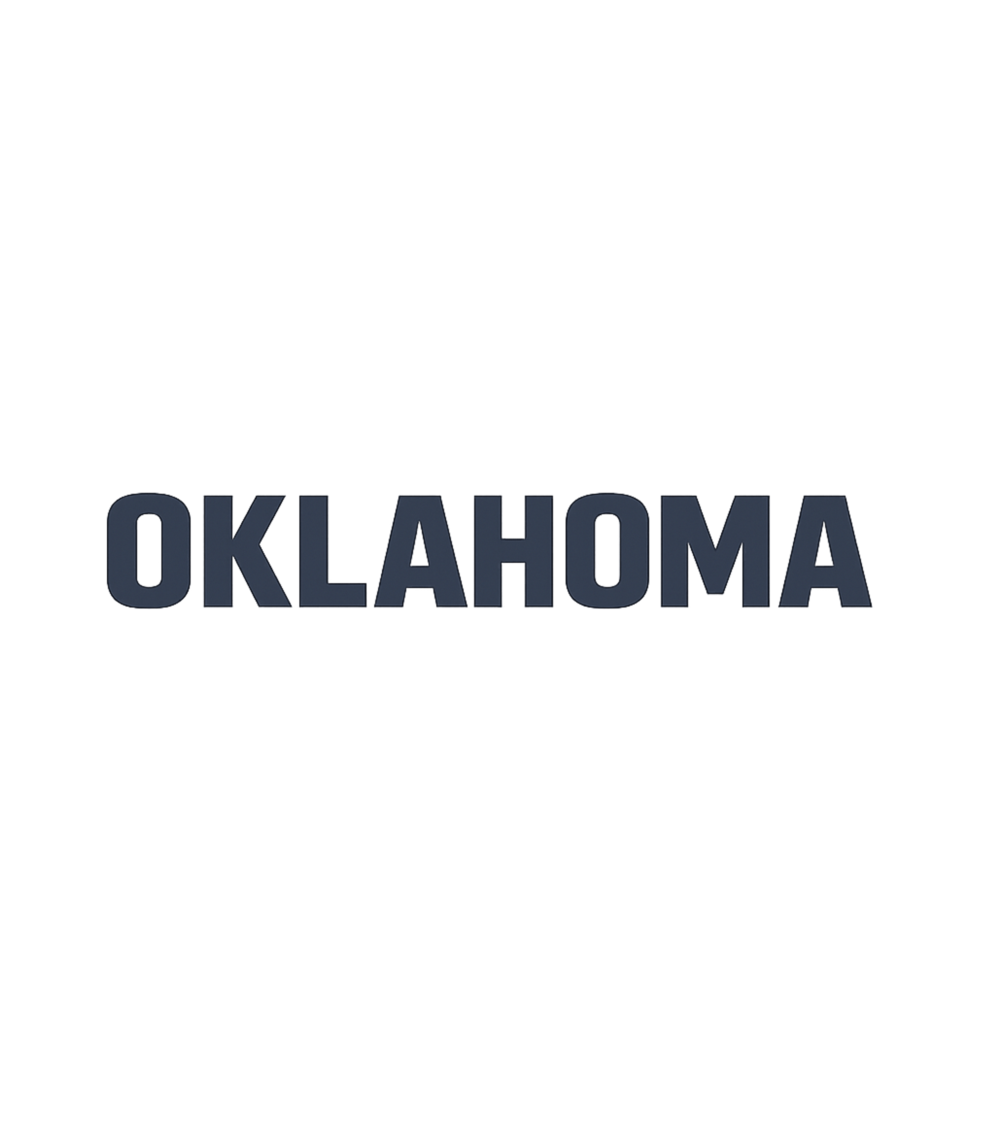 Oklahoma Block Letter Basic T-Shirt