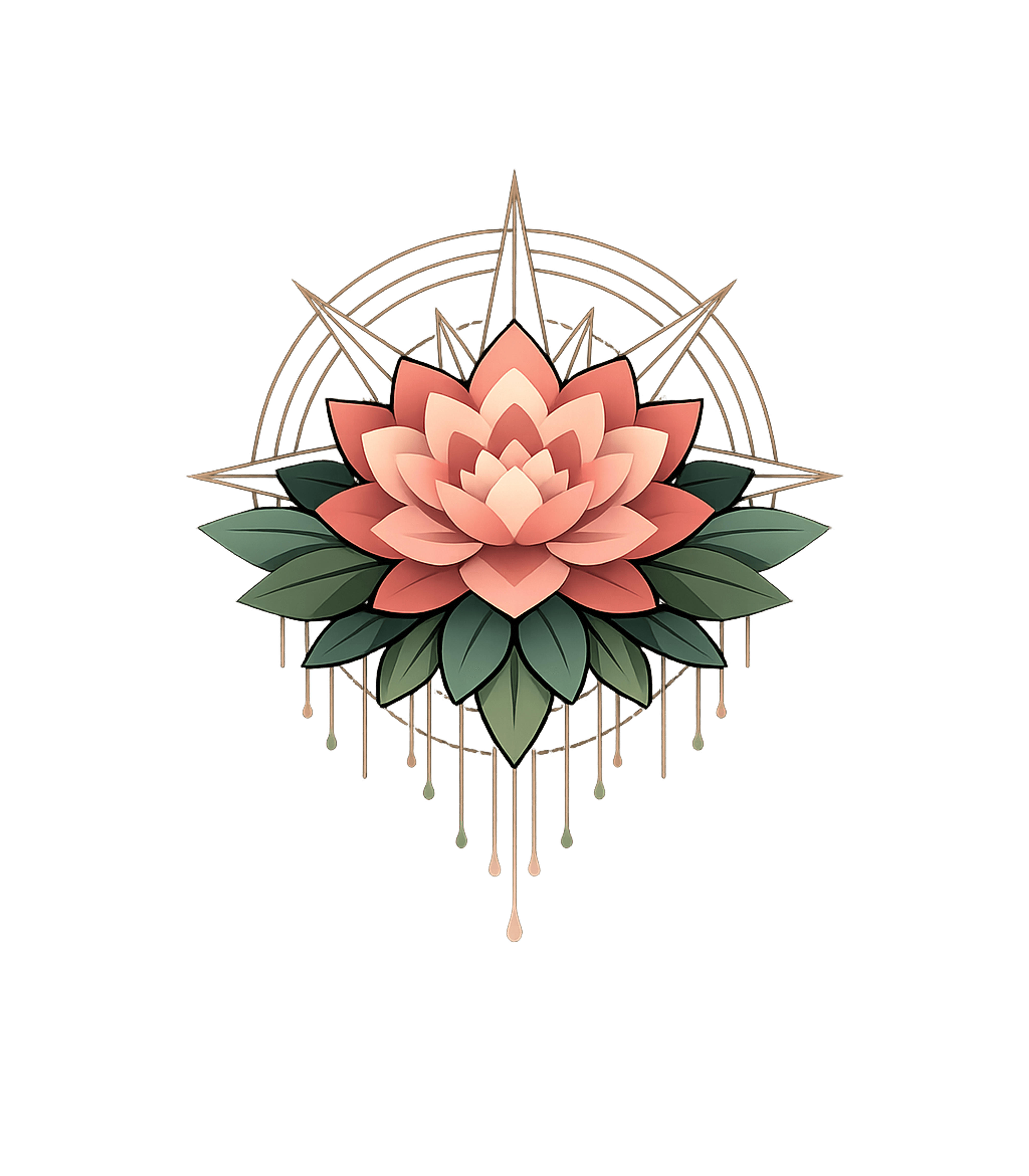 Geometric Lotus Bloom