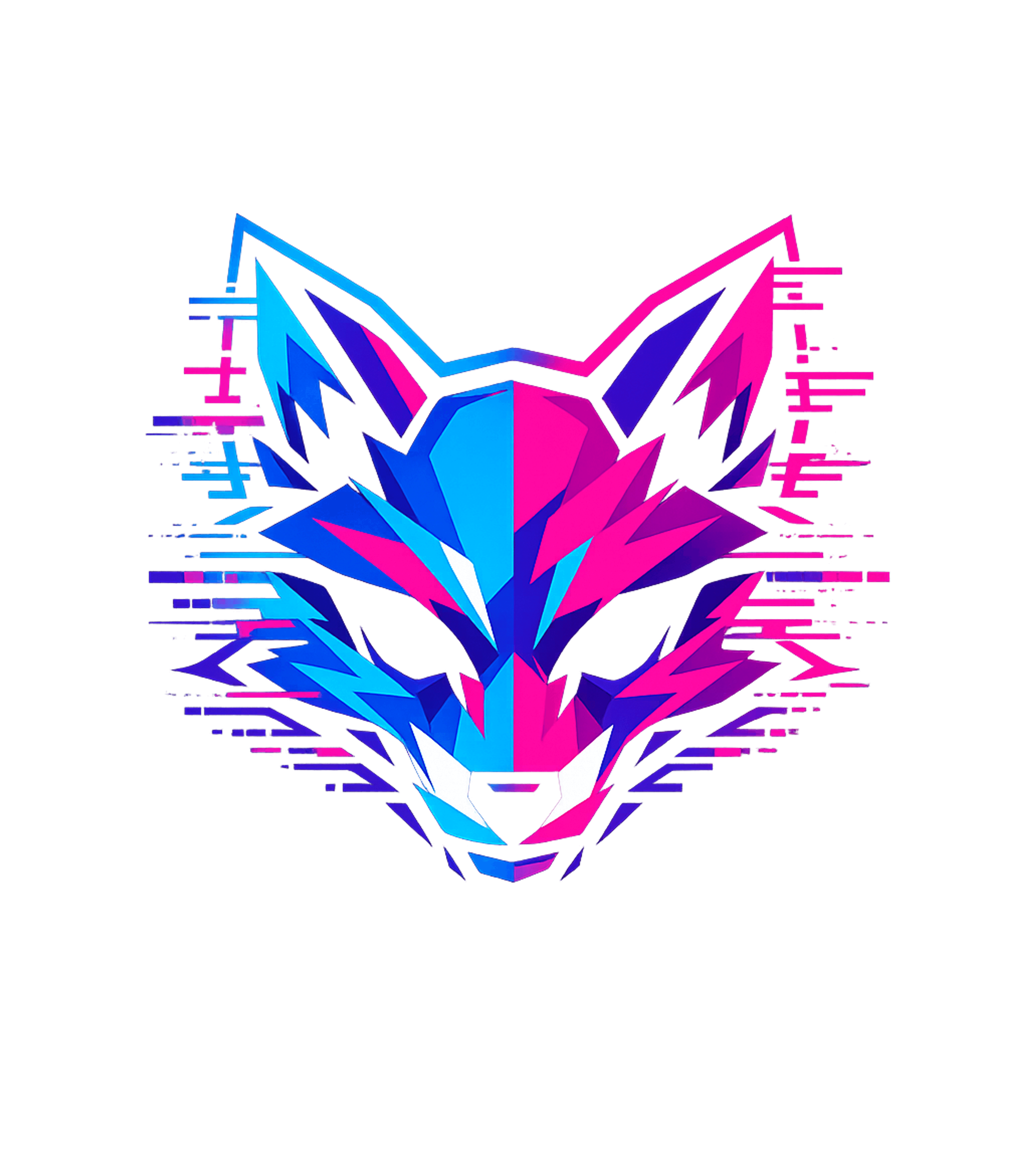 Neon Glitch Fox