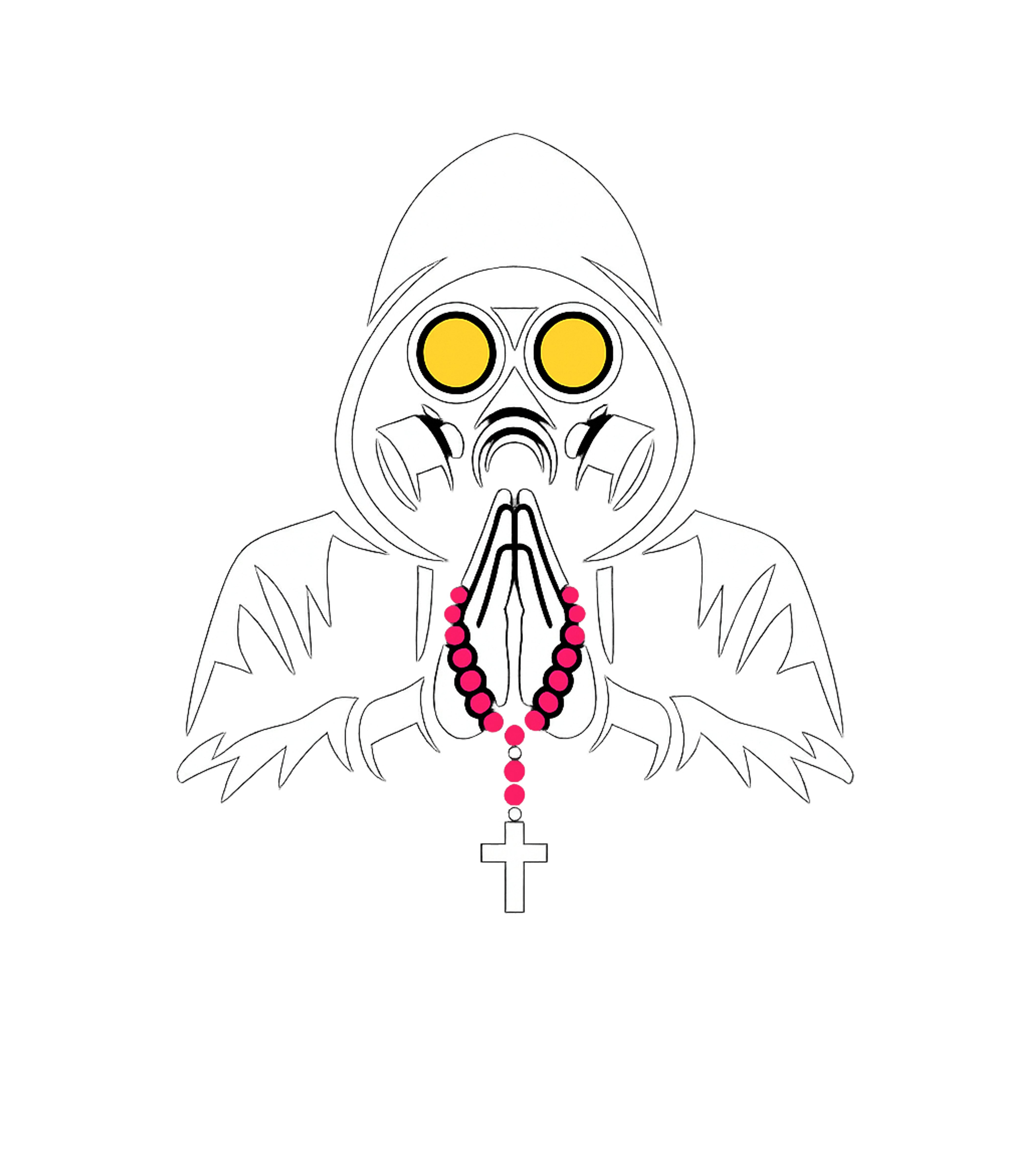 Praying Gas Mask Rosary