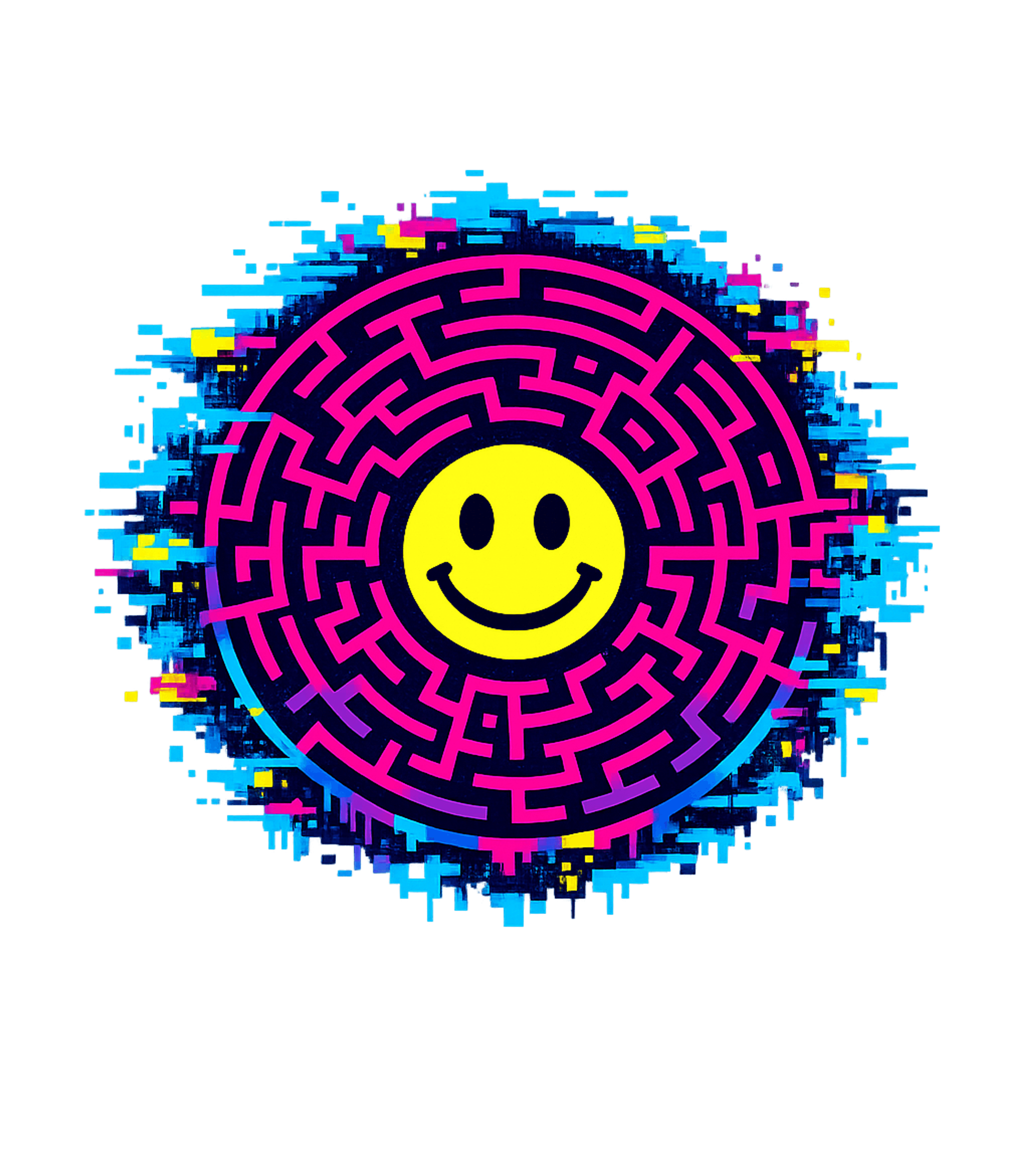 Smiley Glitch Maze
