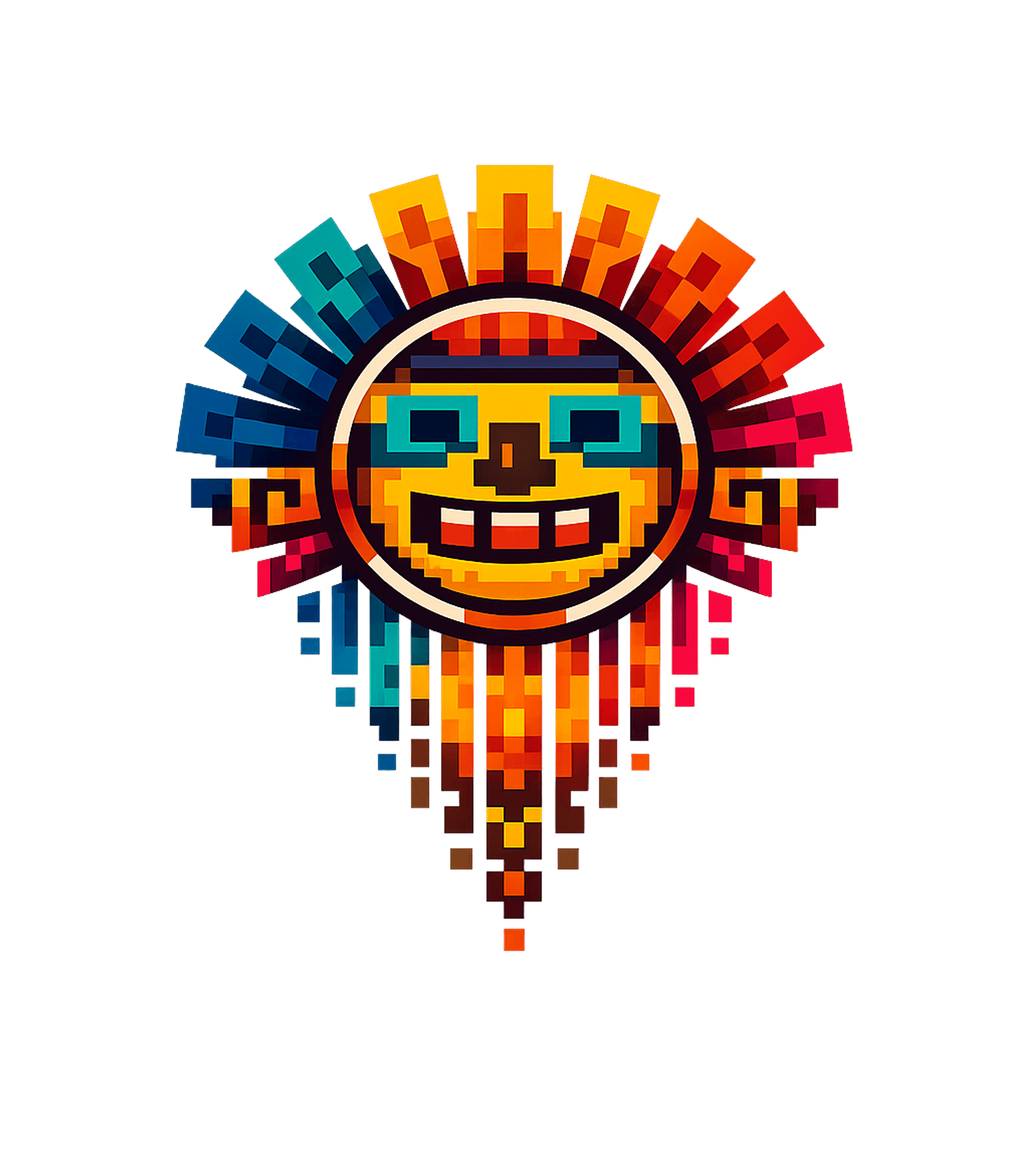 Pixel Aztec Sun
