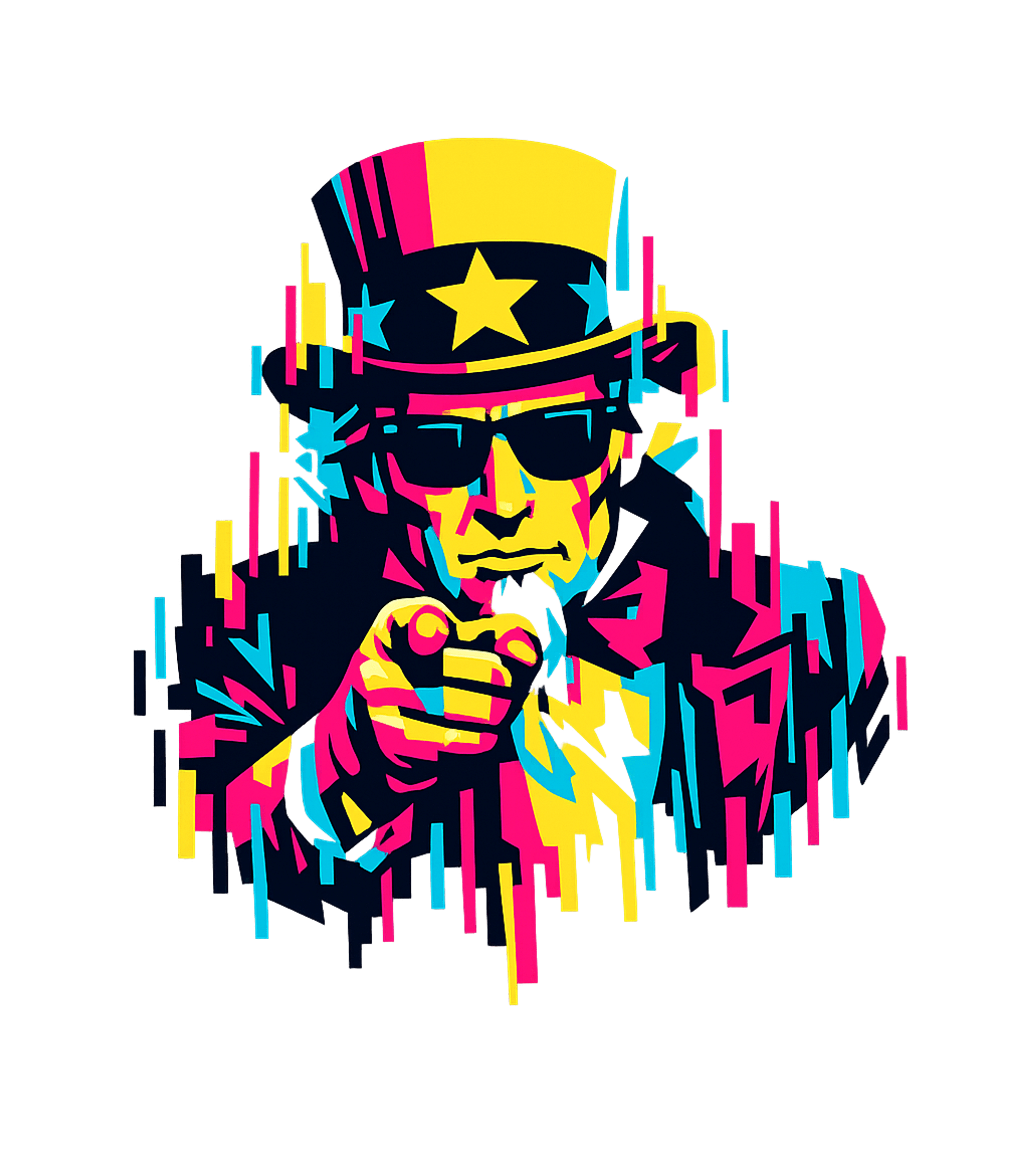 Glitch Art Uncle Sam