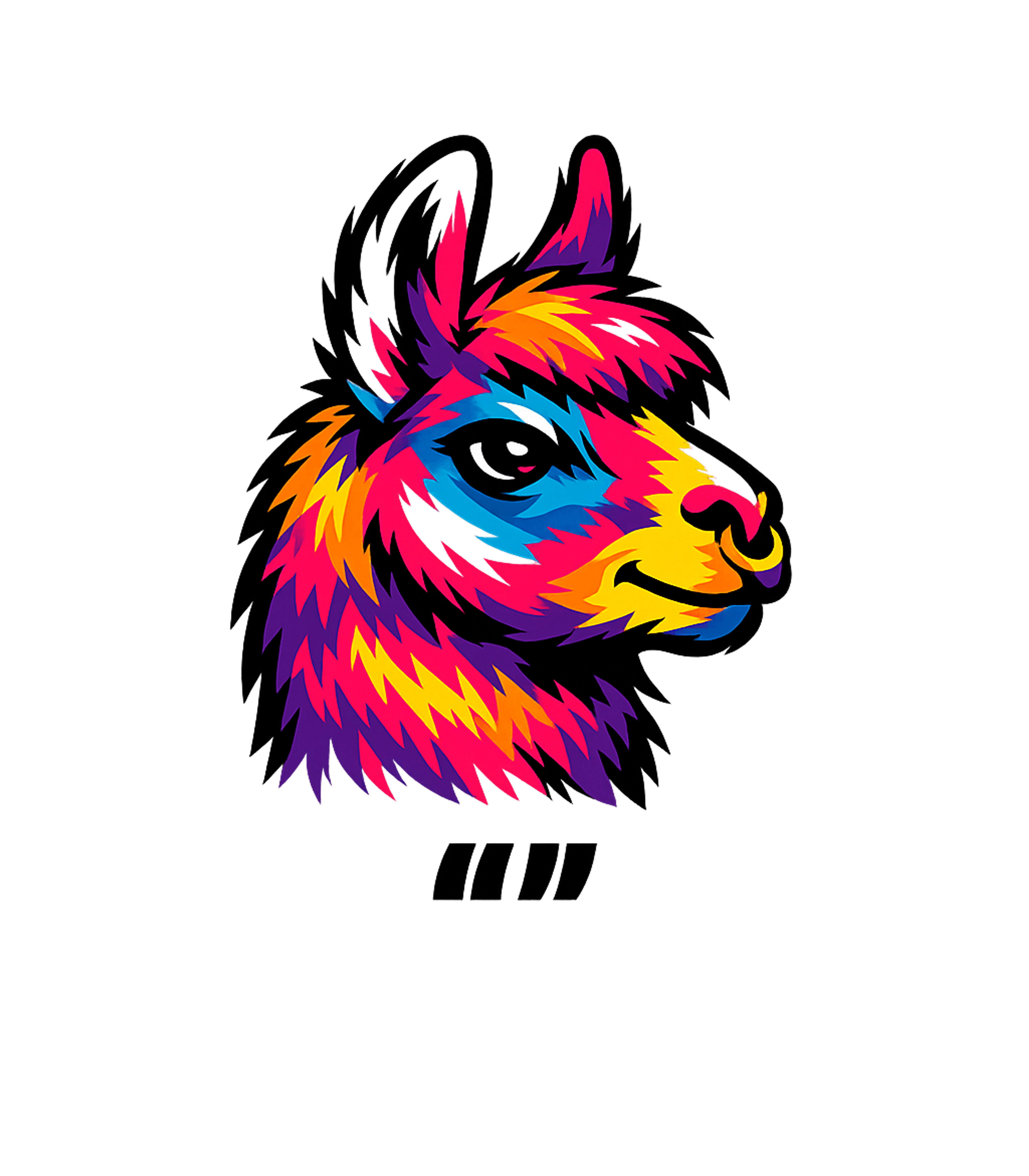 Vibrant Pop Art Llama