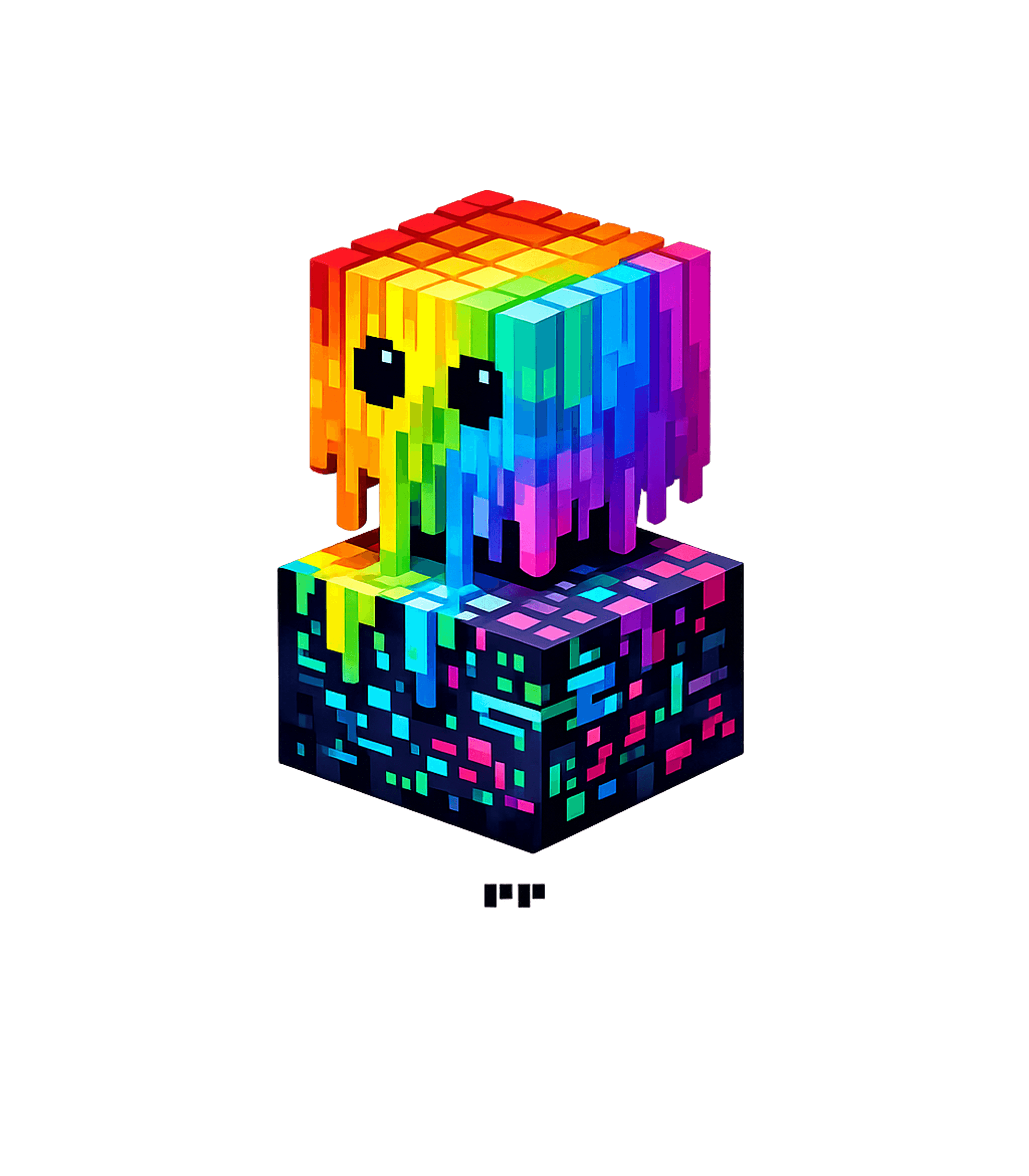 Melting Rainbow Cube