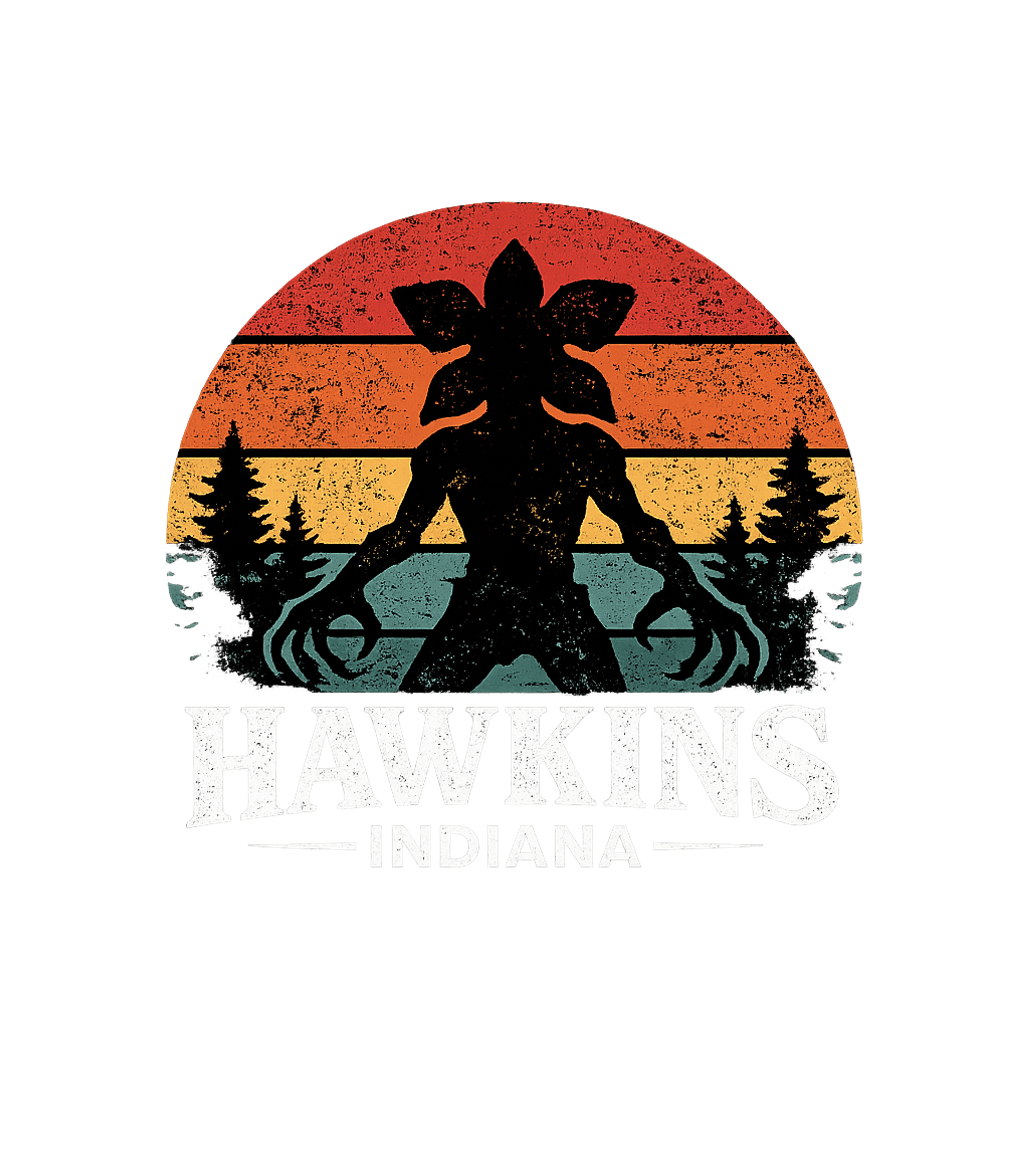 Hawkins Demogorgon Sunset