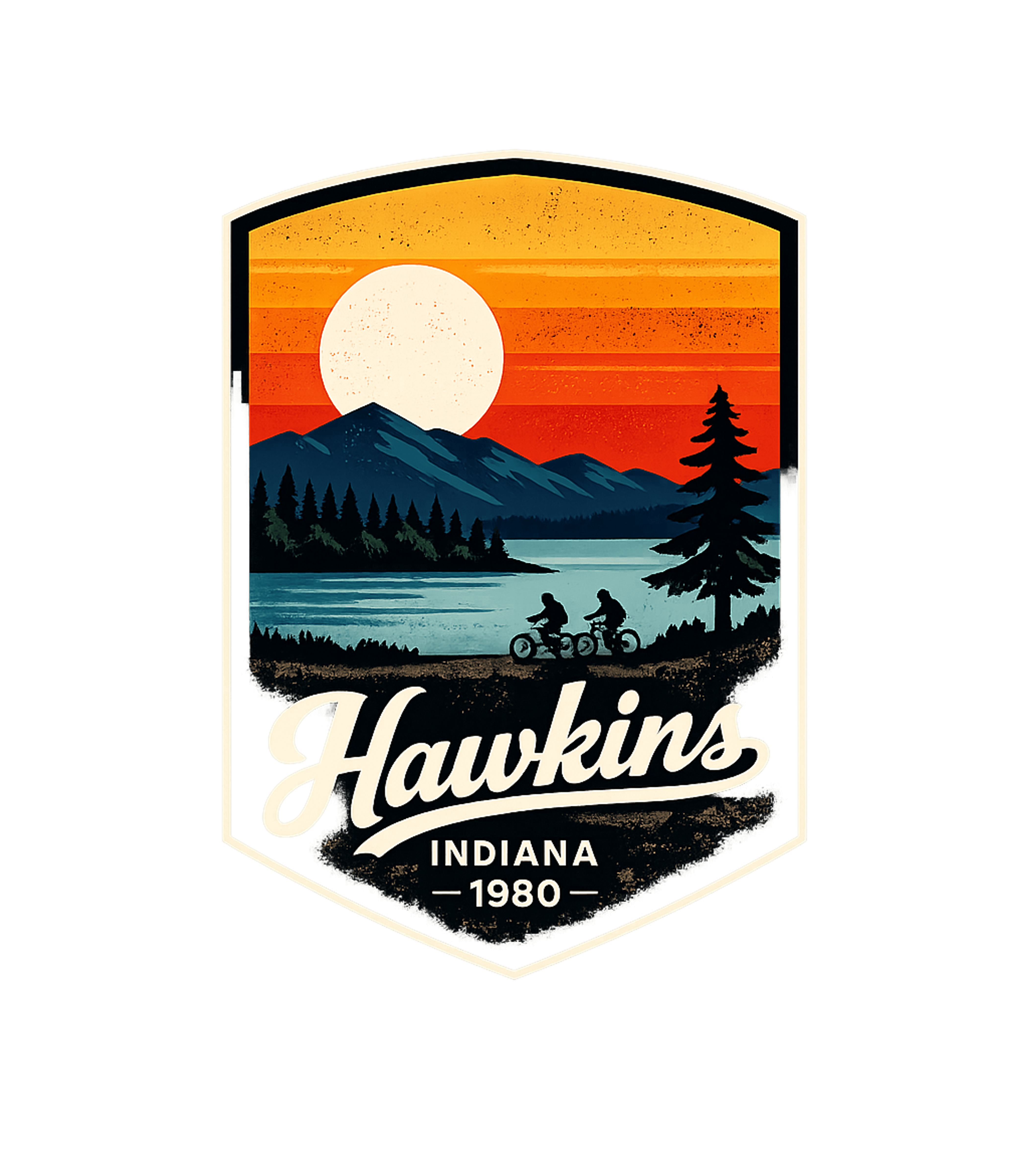 Hawkins Indiana 1980 Retro
