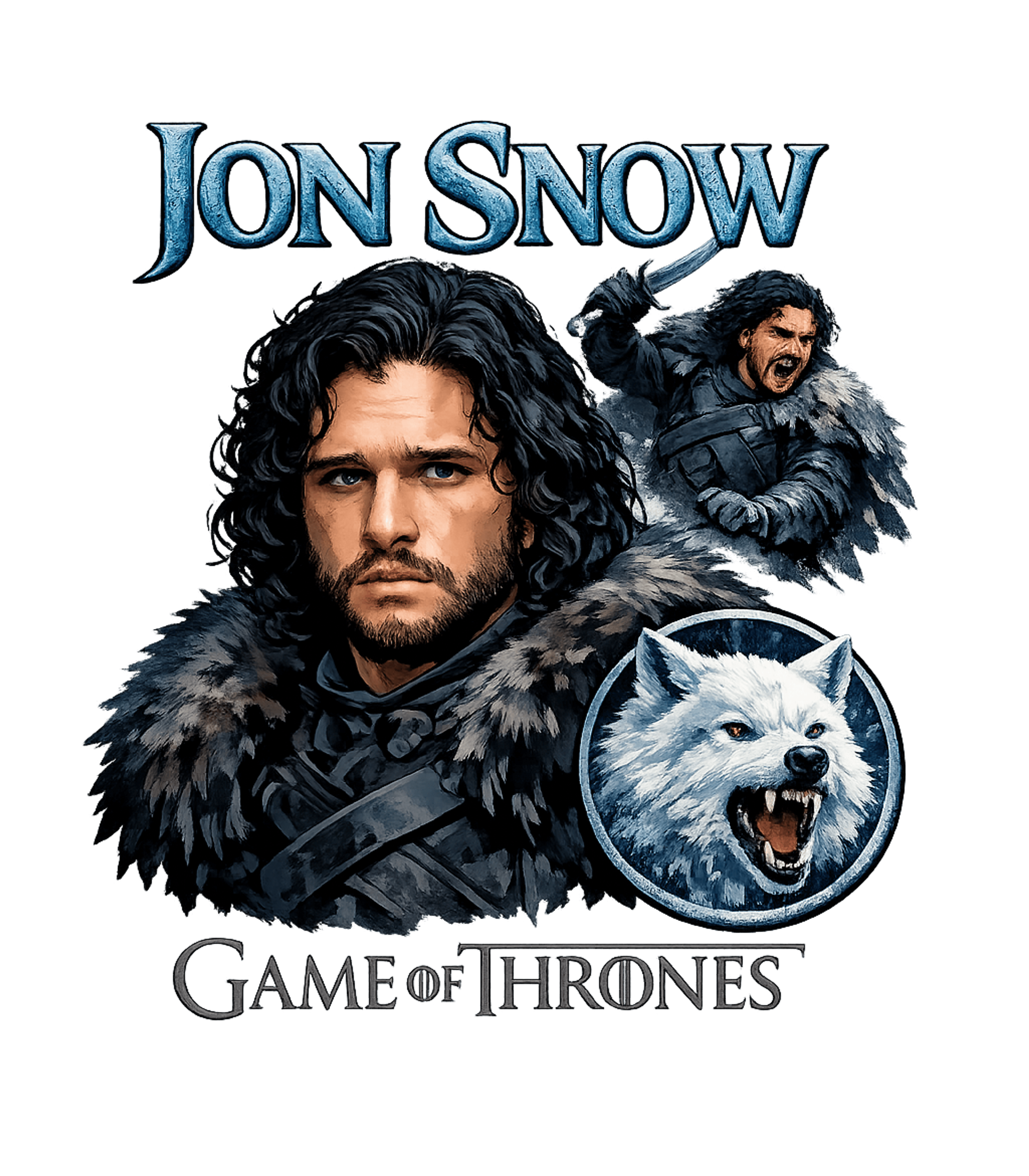 Jon Snow Direwolf Knight