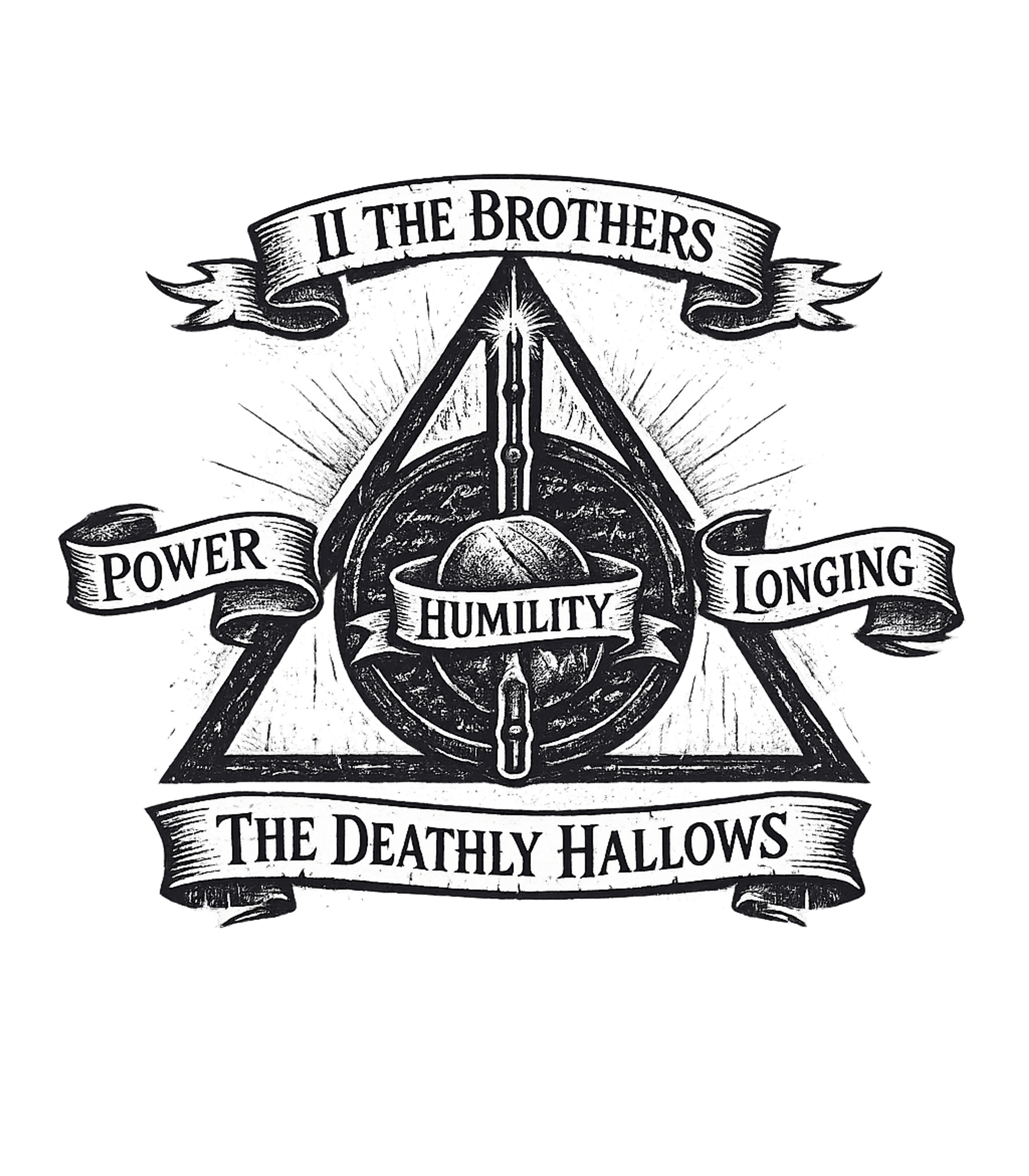 Deathly Hallows Logo Alt T-Shirt
