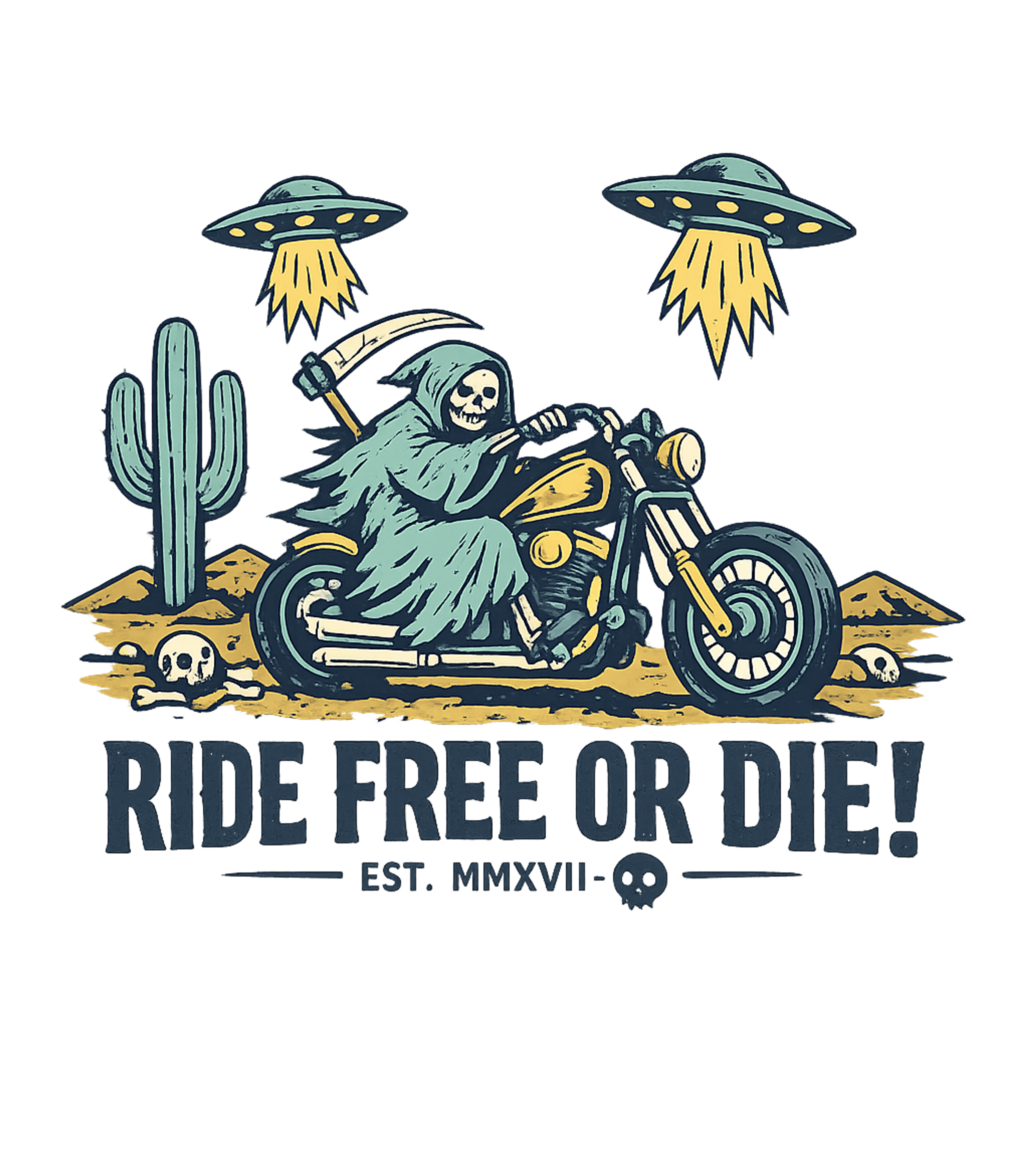 Ride Free or Die Biker
