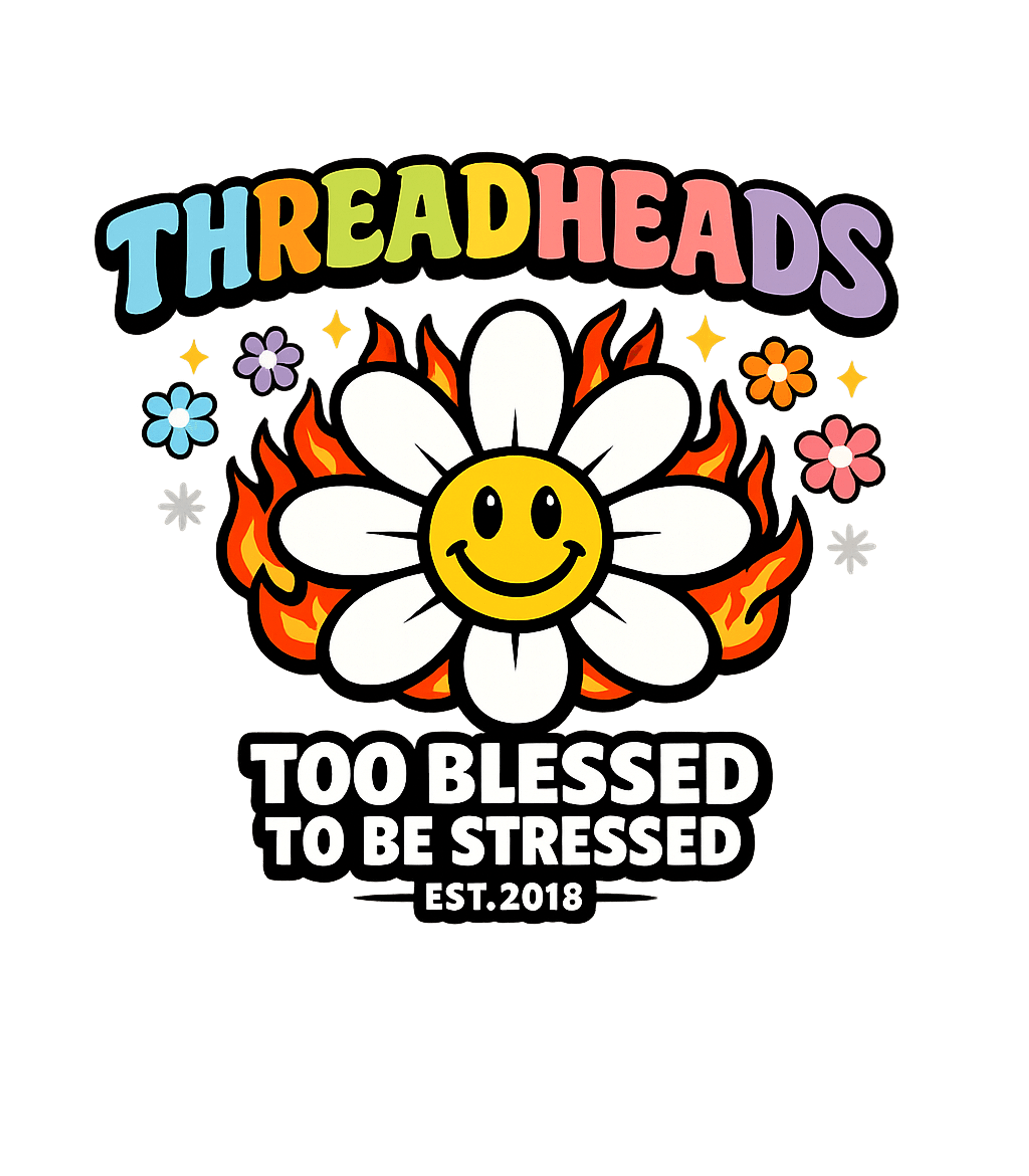 Threadheads Blessed Smiley Flower