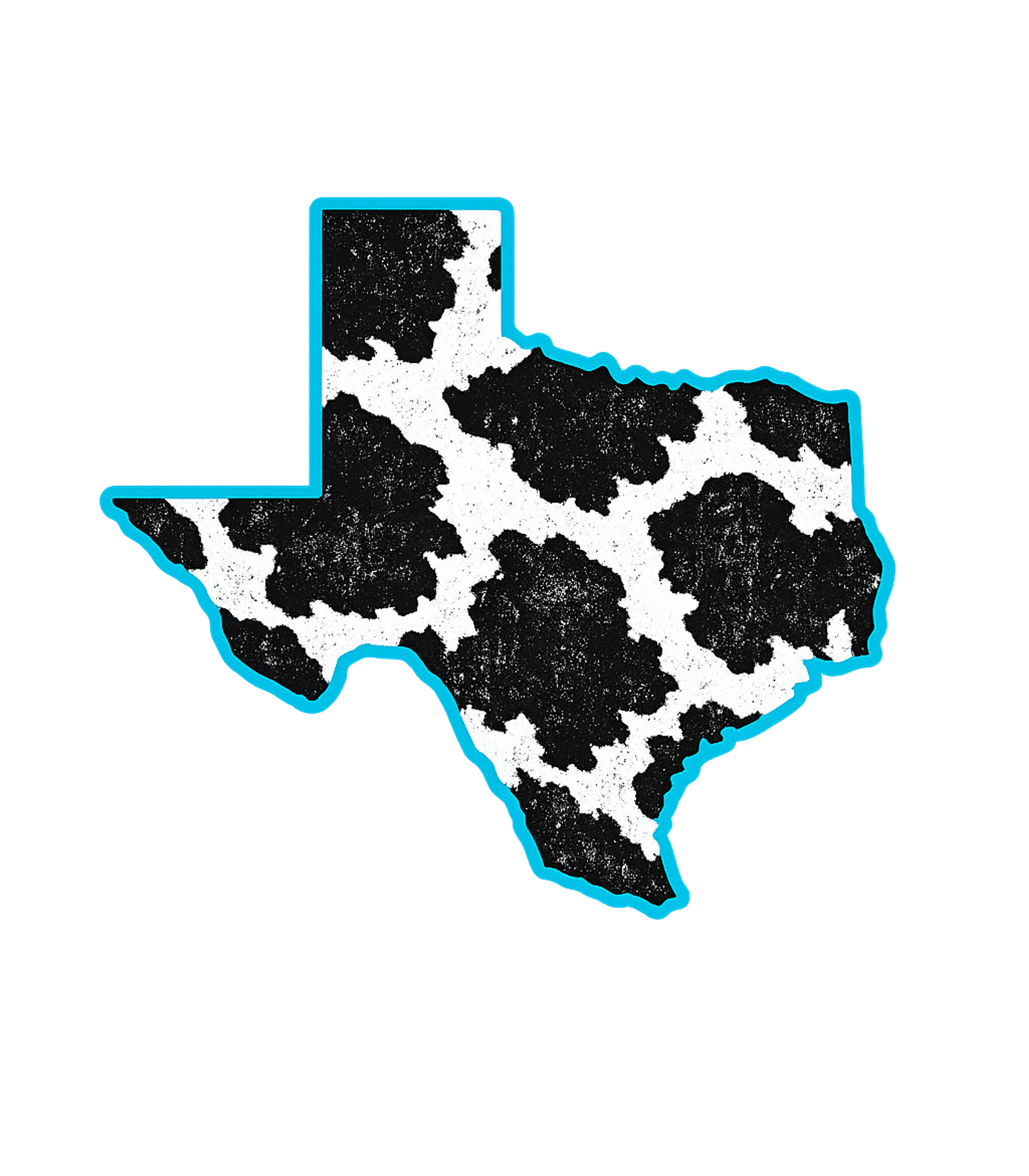 Texas Cow Print Outline