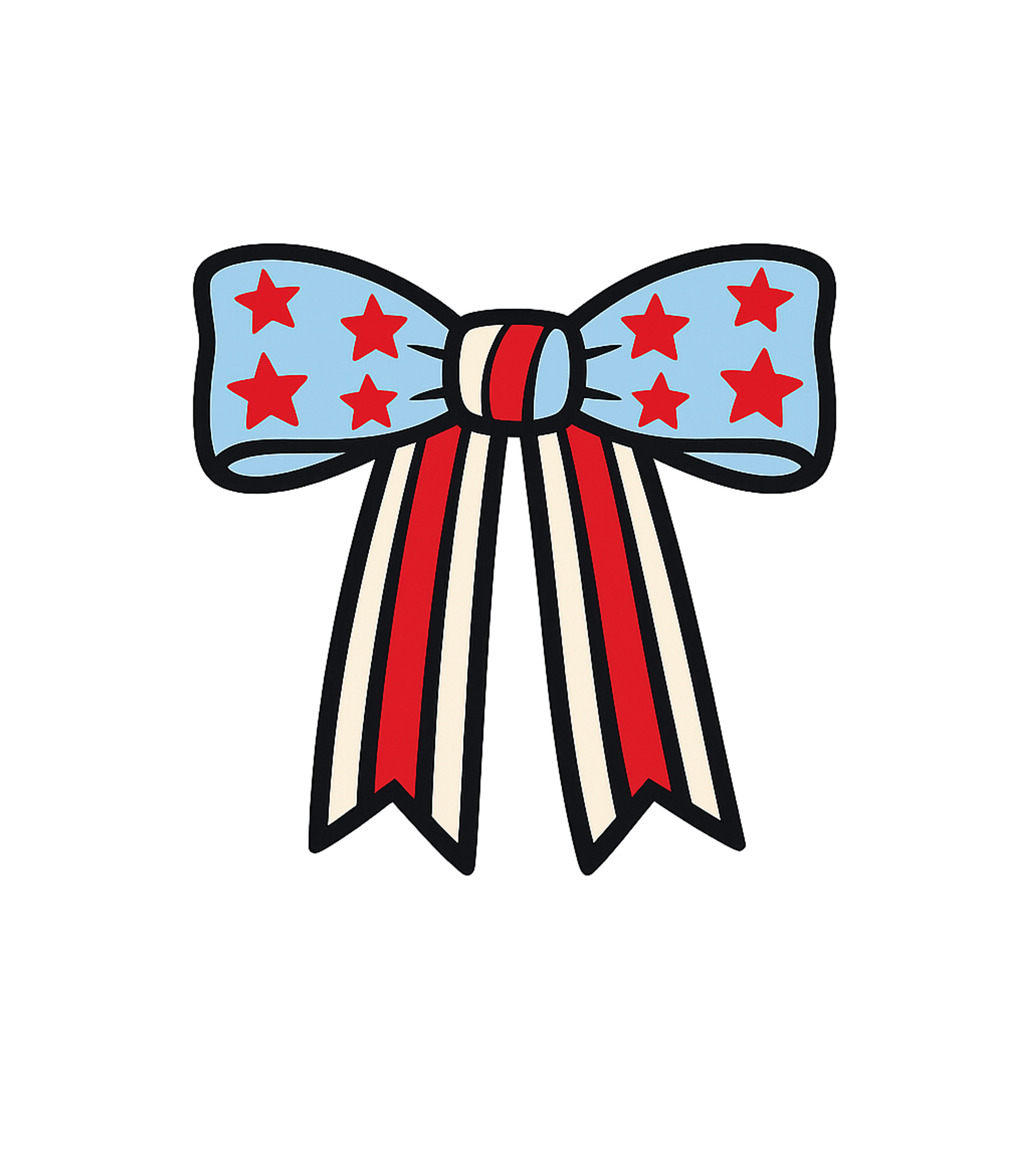 Patriotic Stars Stripes Bow