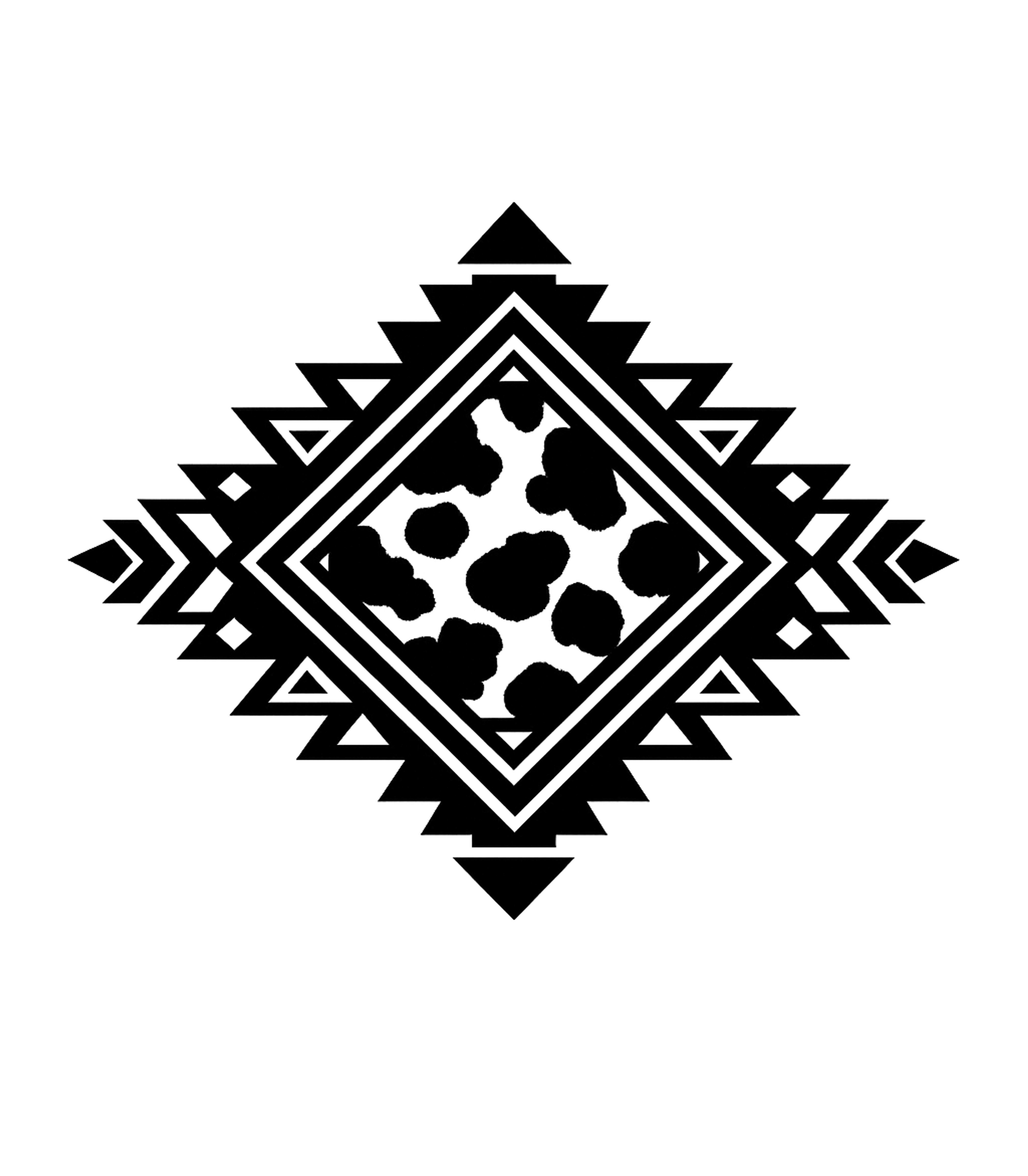 Cowprint Aztec Diamond Graphic Tee