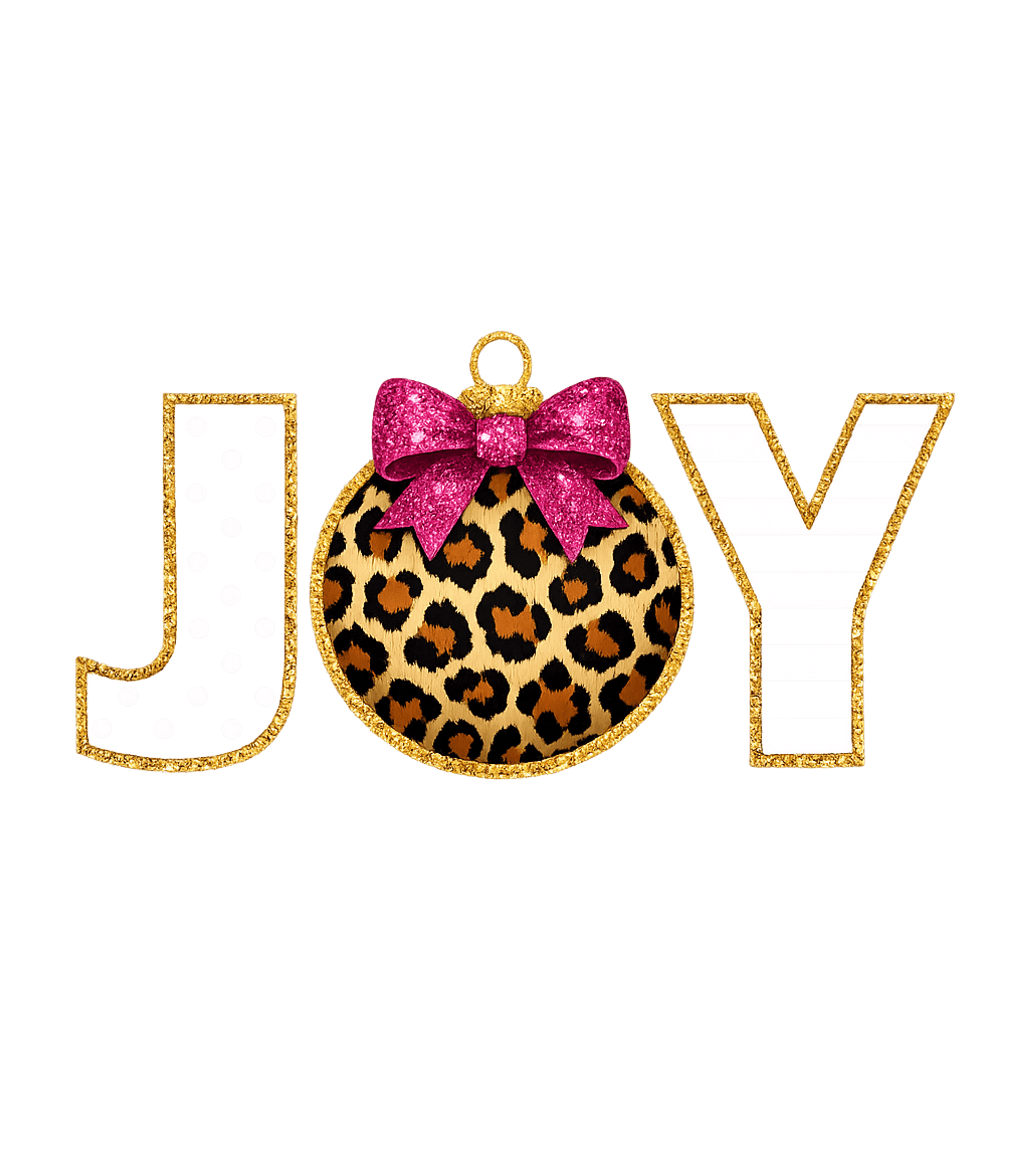 Joy Leopard Ornament Graphic Tee