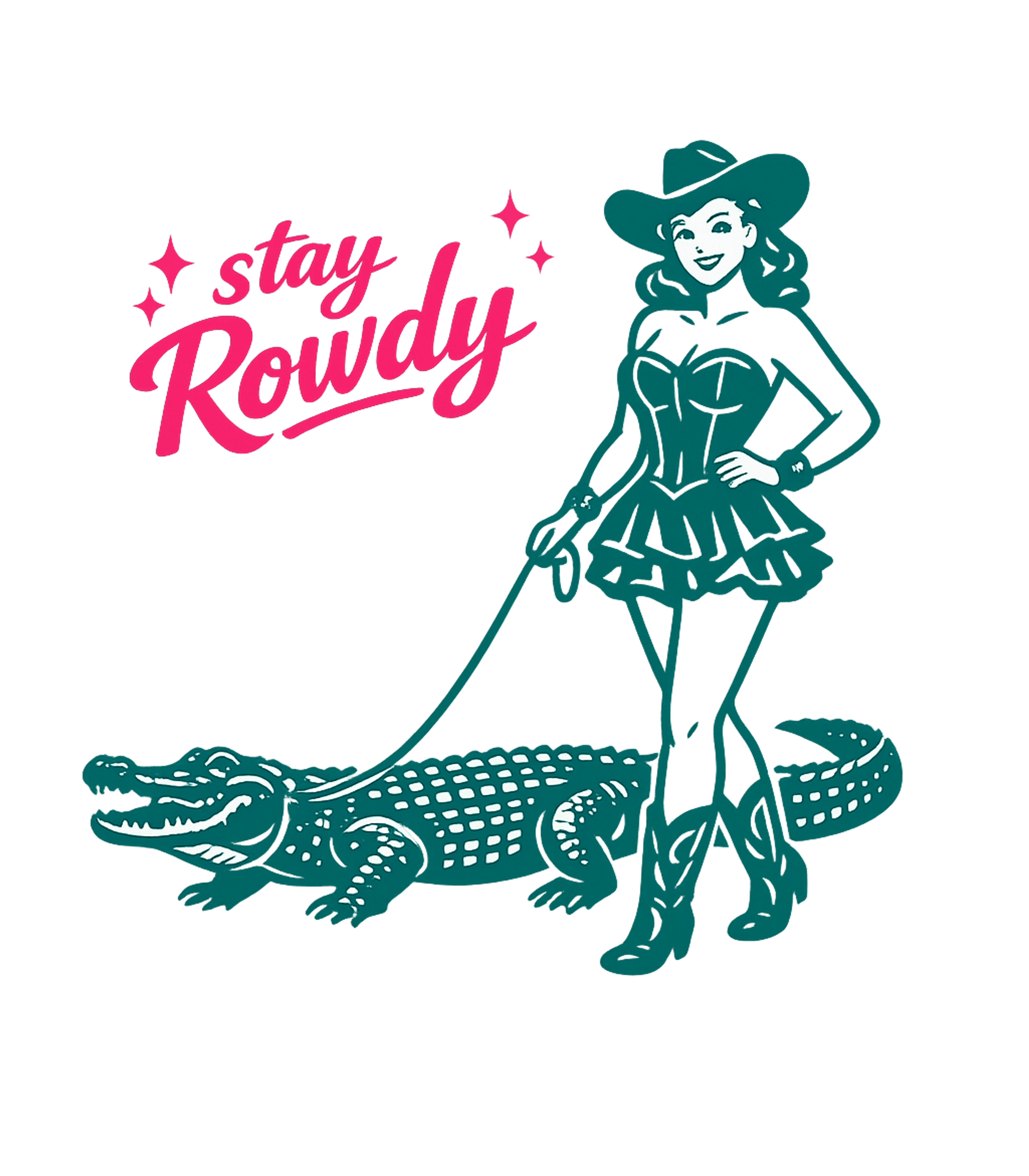 Stay Rowdy Gator Graphic Tee | Attitude Reptile Shirt