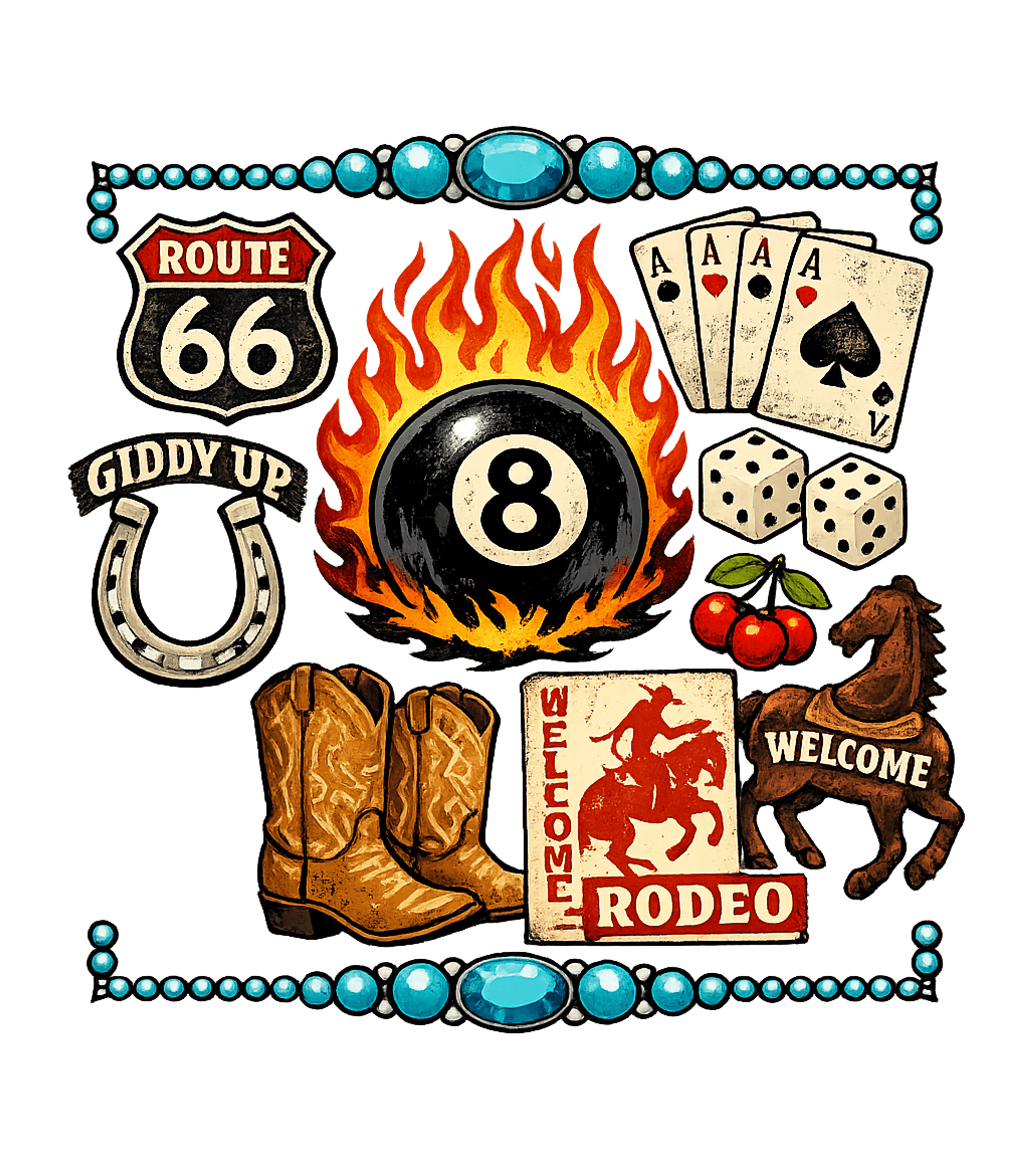 Rodeo 8 Ball Graphic Tee