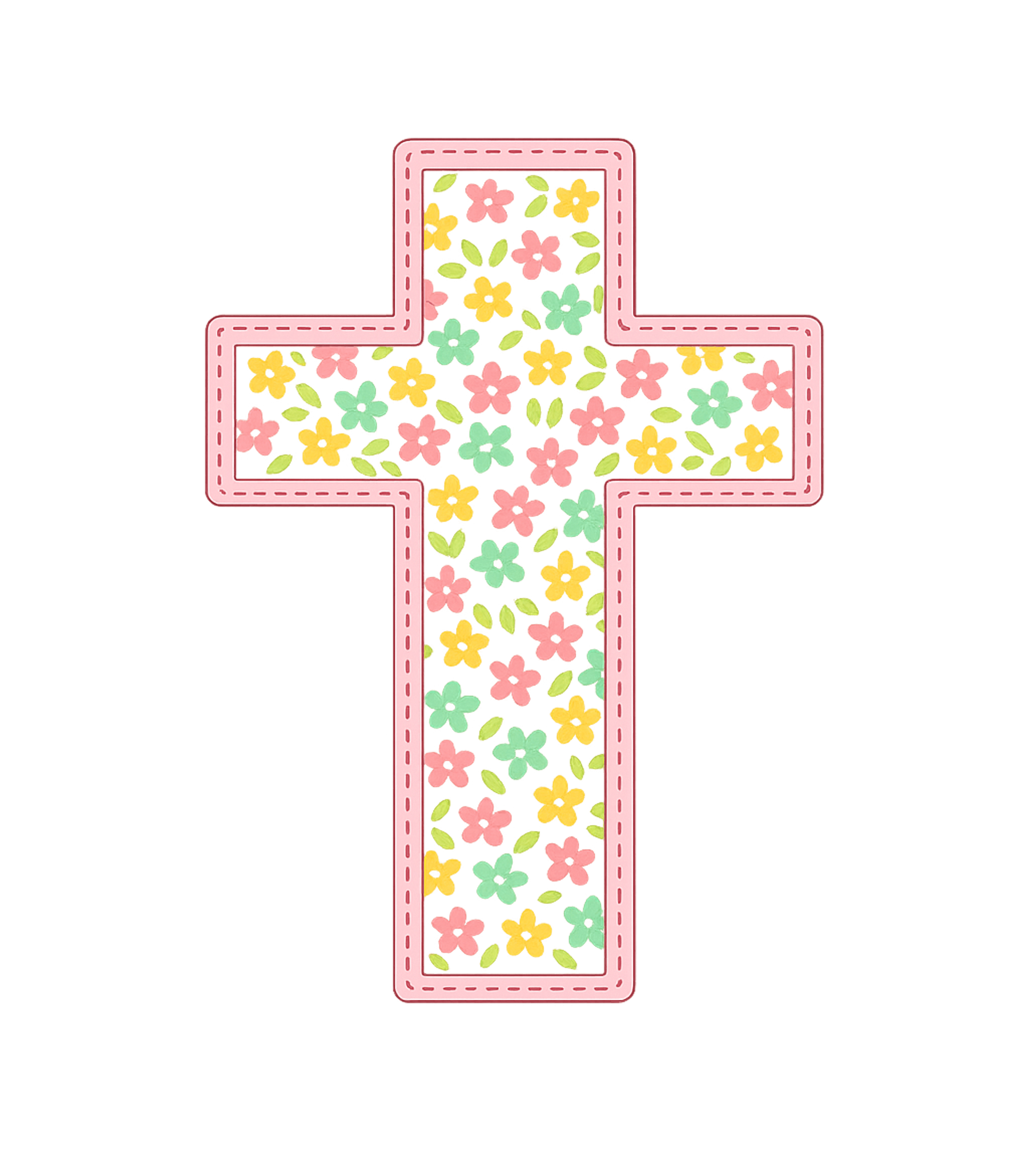 Floral Christian Cross