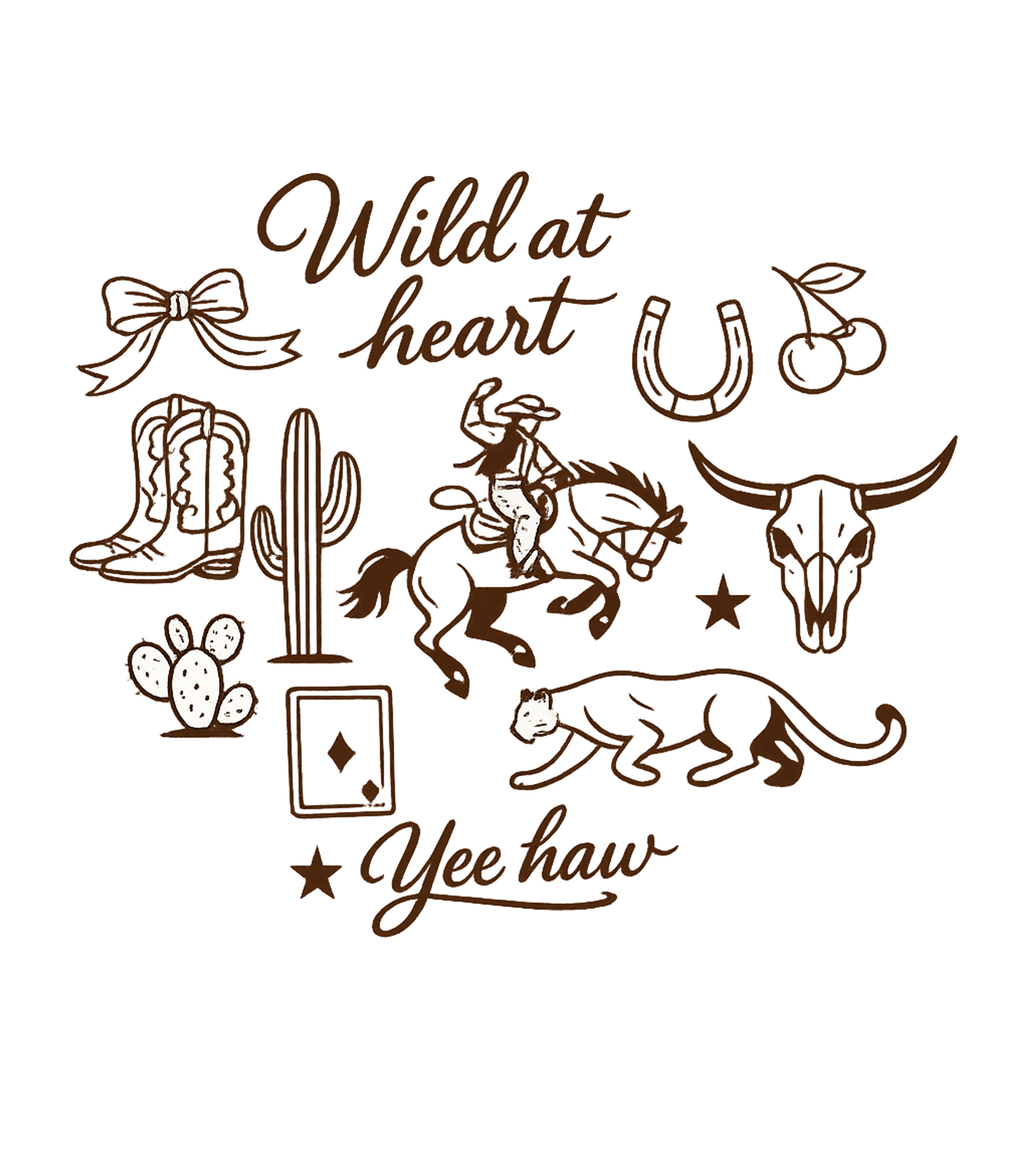 Wild At Heart Graphic Tee - Espresso