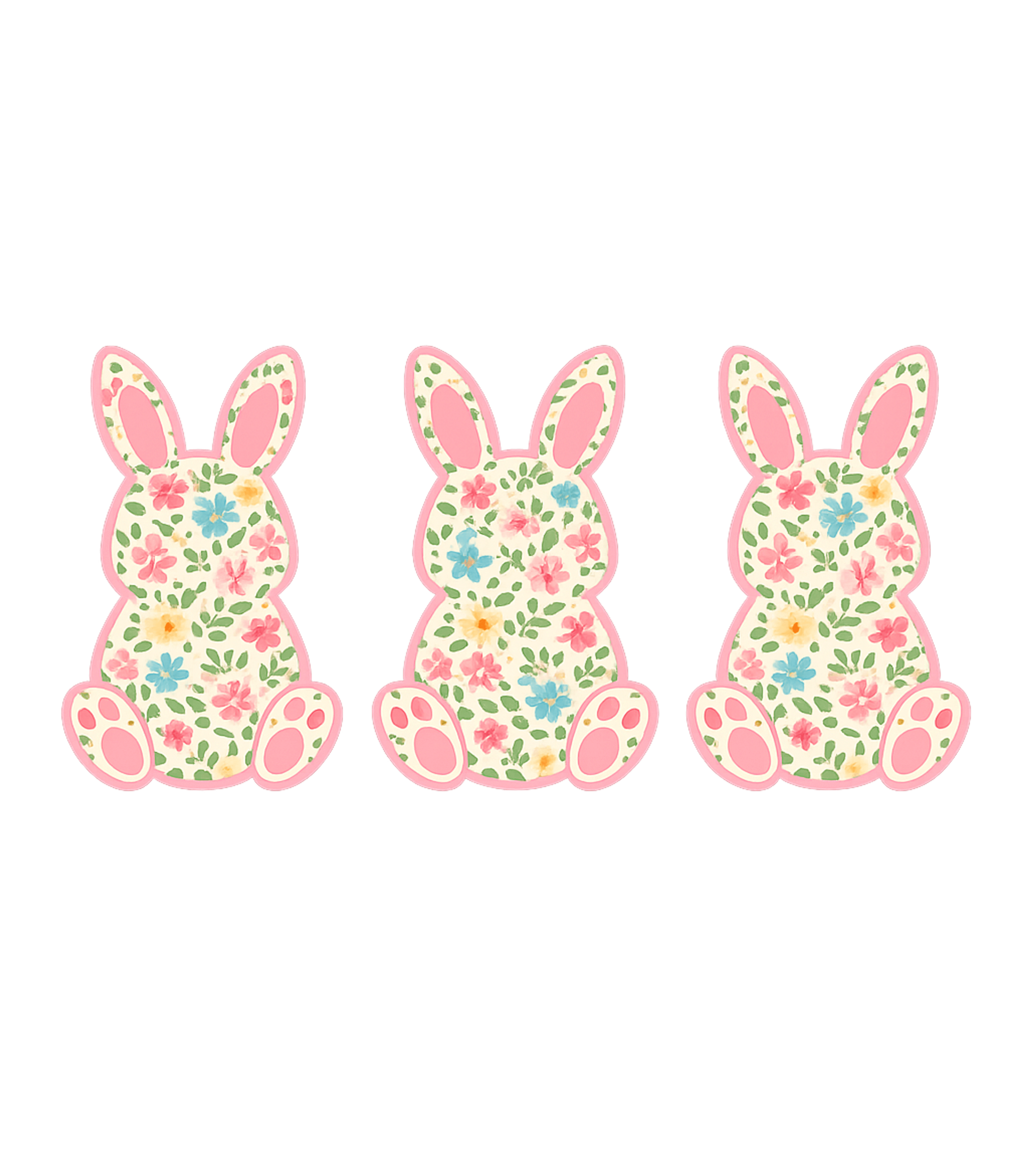 Sweet Floral Bunnies