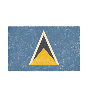Saint Lucia Vintage Flag