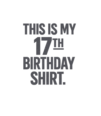 My 17th Birthday Shirt