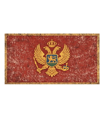 Montenegro Flag Vintage