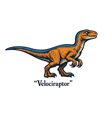 Blue Orange Velociraptor