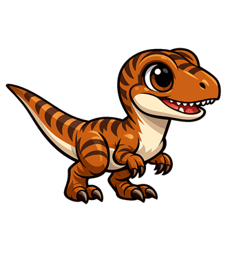 Cute Raptor Dinosaur
