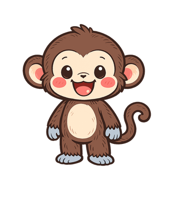 Cute Happy Monkey