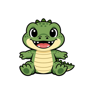 Cute Happy Alligator