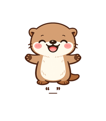 Cute Happy Otter