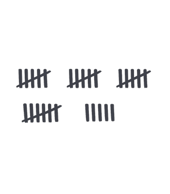 24th Birthday Tally Marks - 24 Year Old Birthday Gift T-Shirt