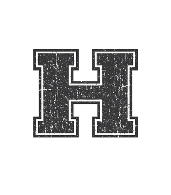 Letter H Initial Monogram T-Shirt