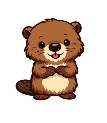 Cute Beaver Cartoon
